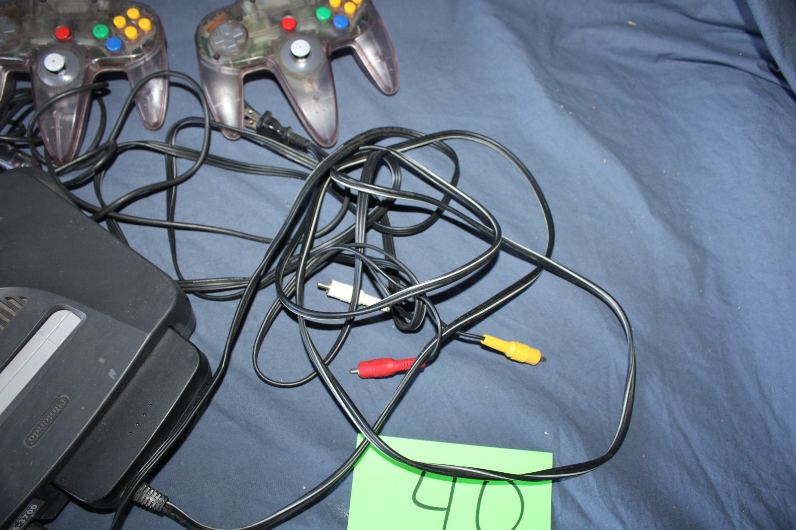 Nintendo 64 N64 Console Charcoal Gray Bundle W/ 2 Official Atomic Purple Control