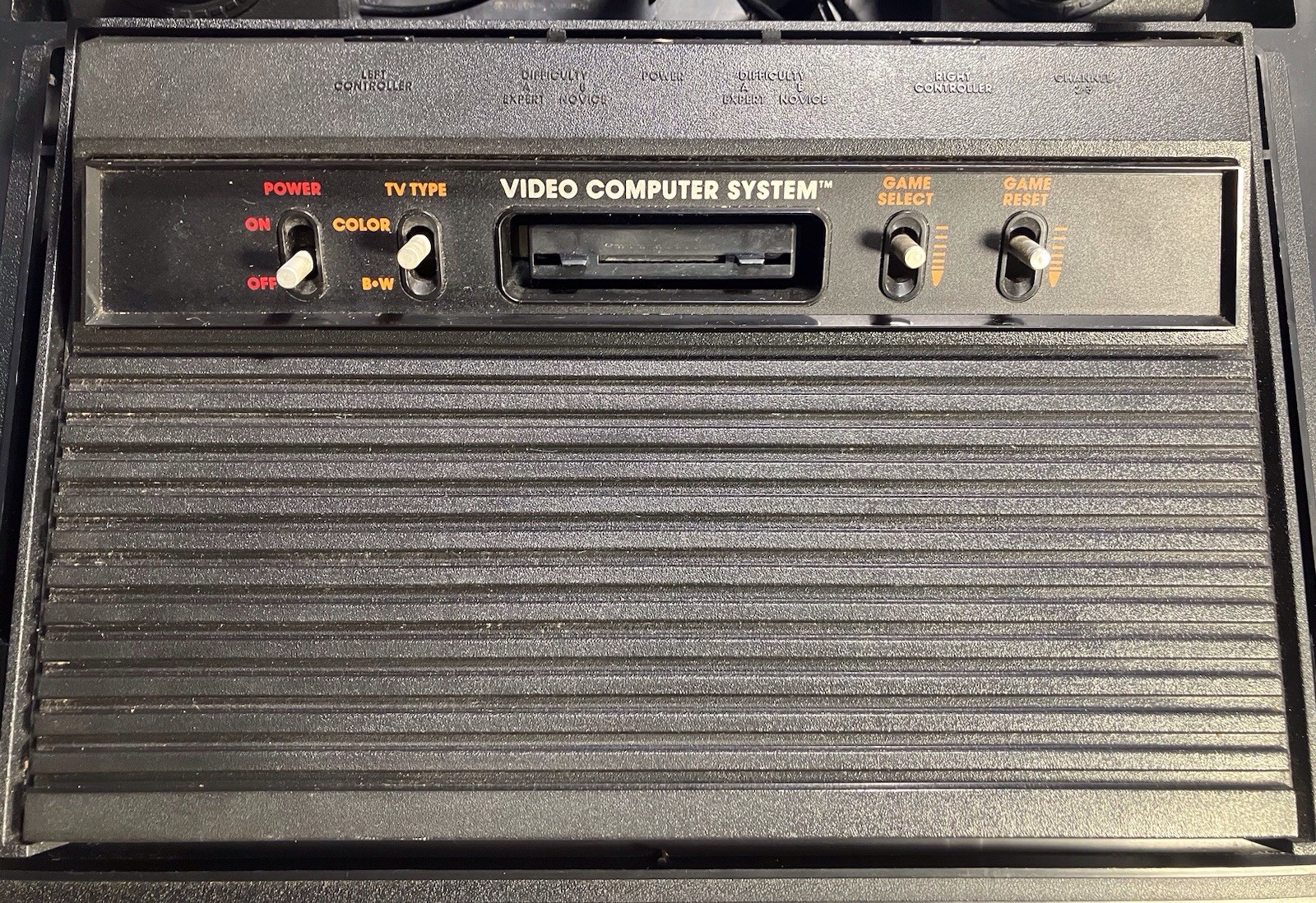 Atari CX-2600 CONSOLE-Joysticks, Power Supply, Switch & Game Case UNTESTED AS-IS