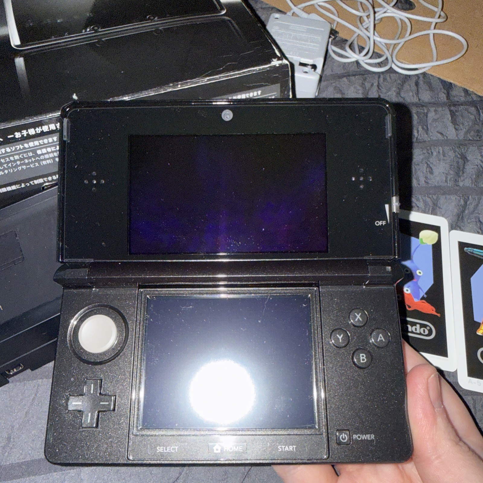 Nintendo 3DS Japanese Version Game Console – COSMO BLACK from Japan OPEN BOX