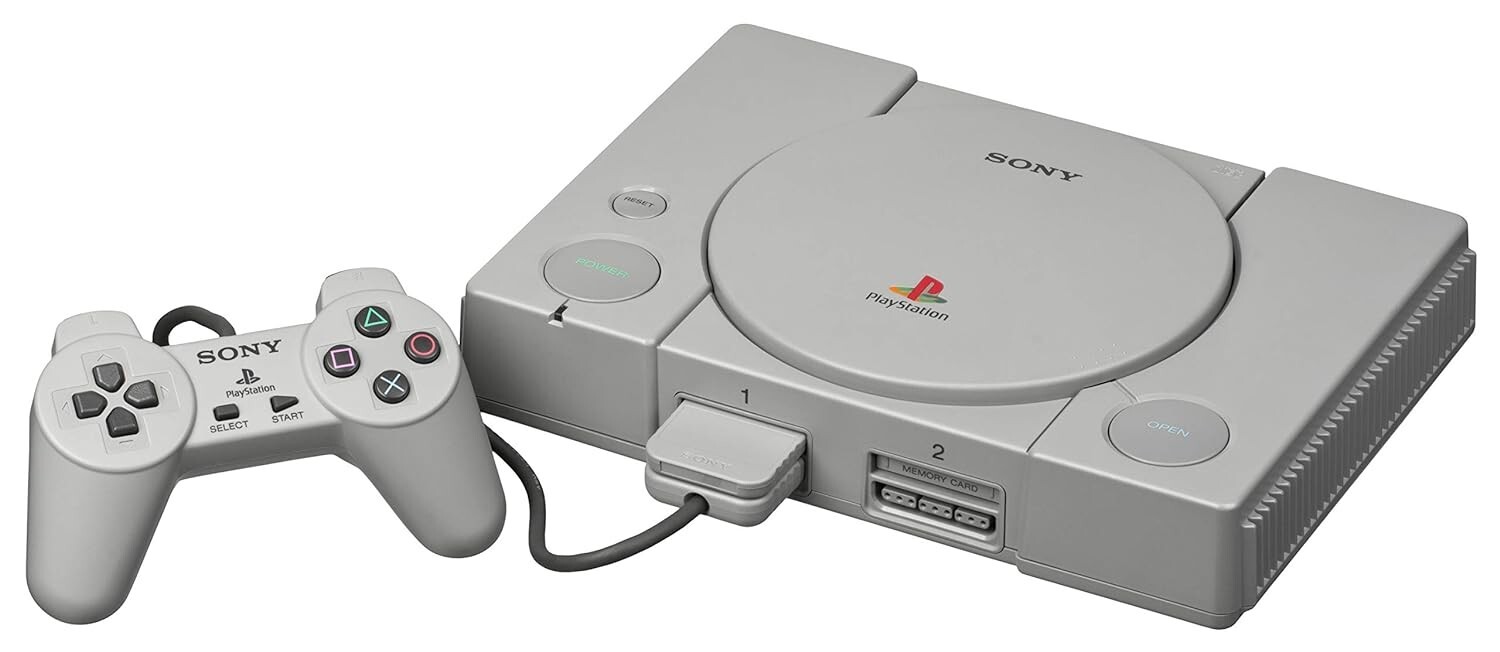 PlayStation 1 PS1 Fat Original Game Console Bundle with 1 OEM Controller