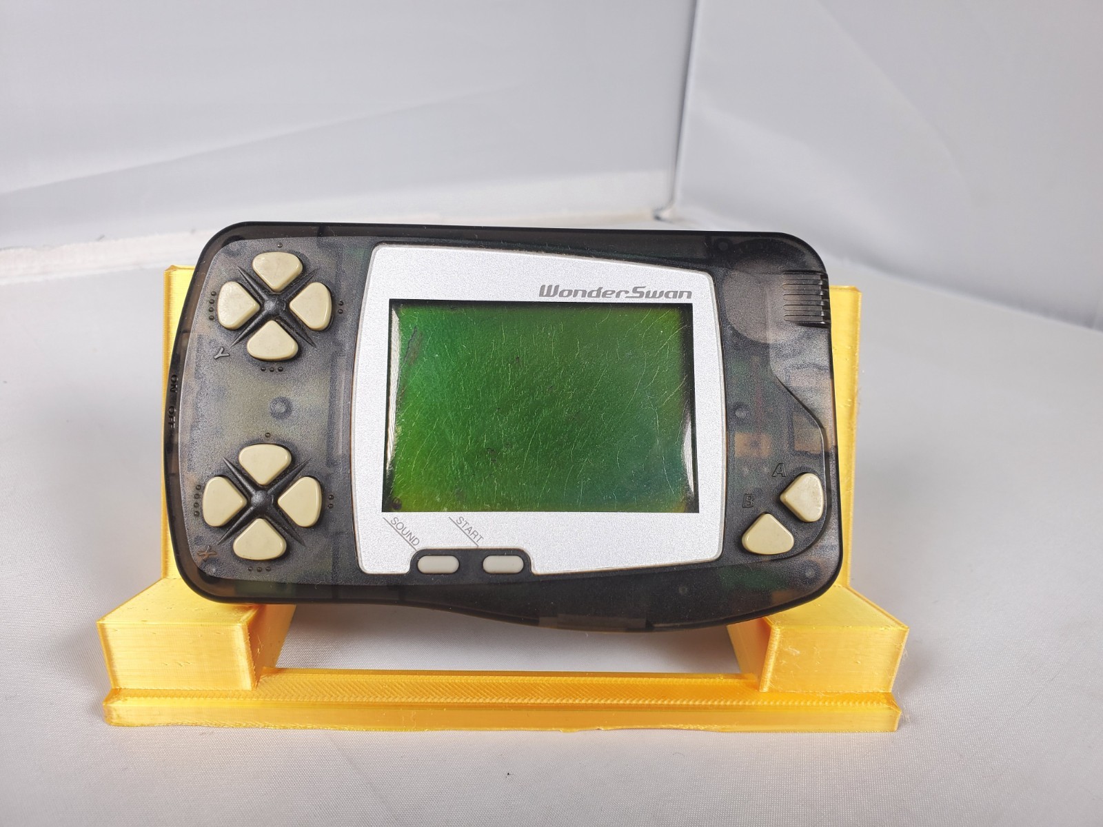 Bandai WonderSwan Black SW-001 Handheld Console Tested LCD Burn Screen Used