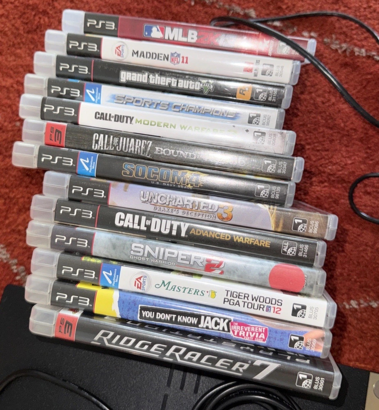Sony PlayStation 3 PS3 CECH-2501A Console System Games Controllers Bundle -READ!