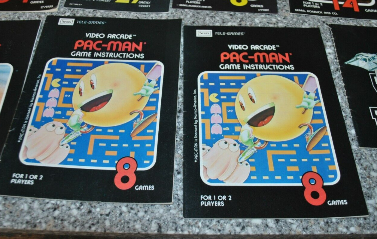 10 – Sears Tele-Games Atari Game Instructions for Various Games+more