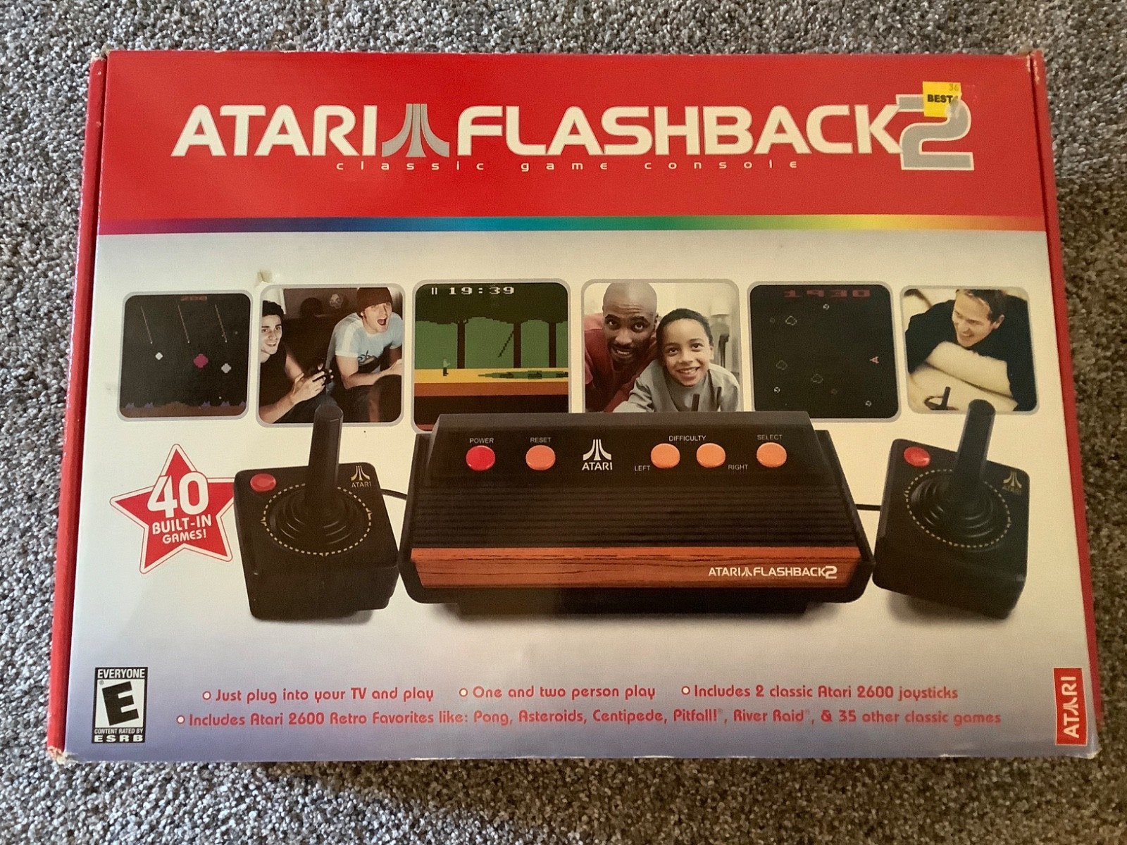 Atari Flashback 2 Classic Game Console 40 Built in Games 2 Controllers