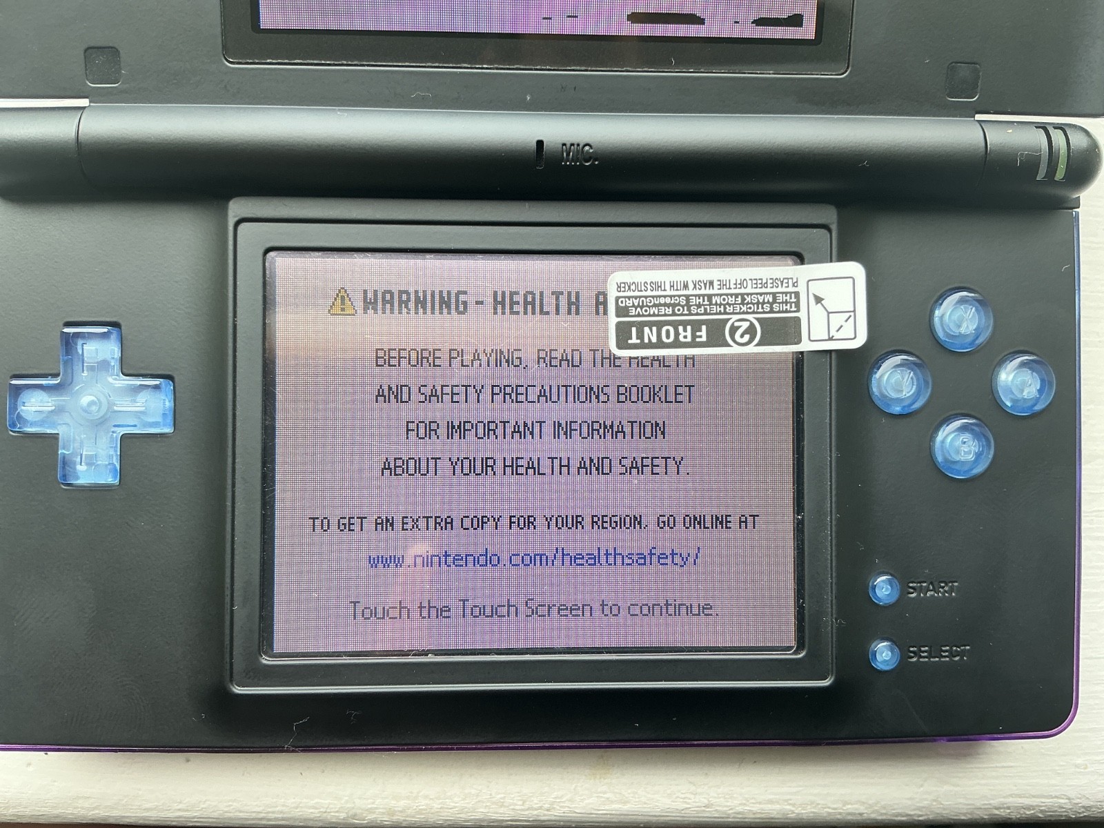 nintendo ds lite clear purple