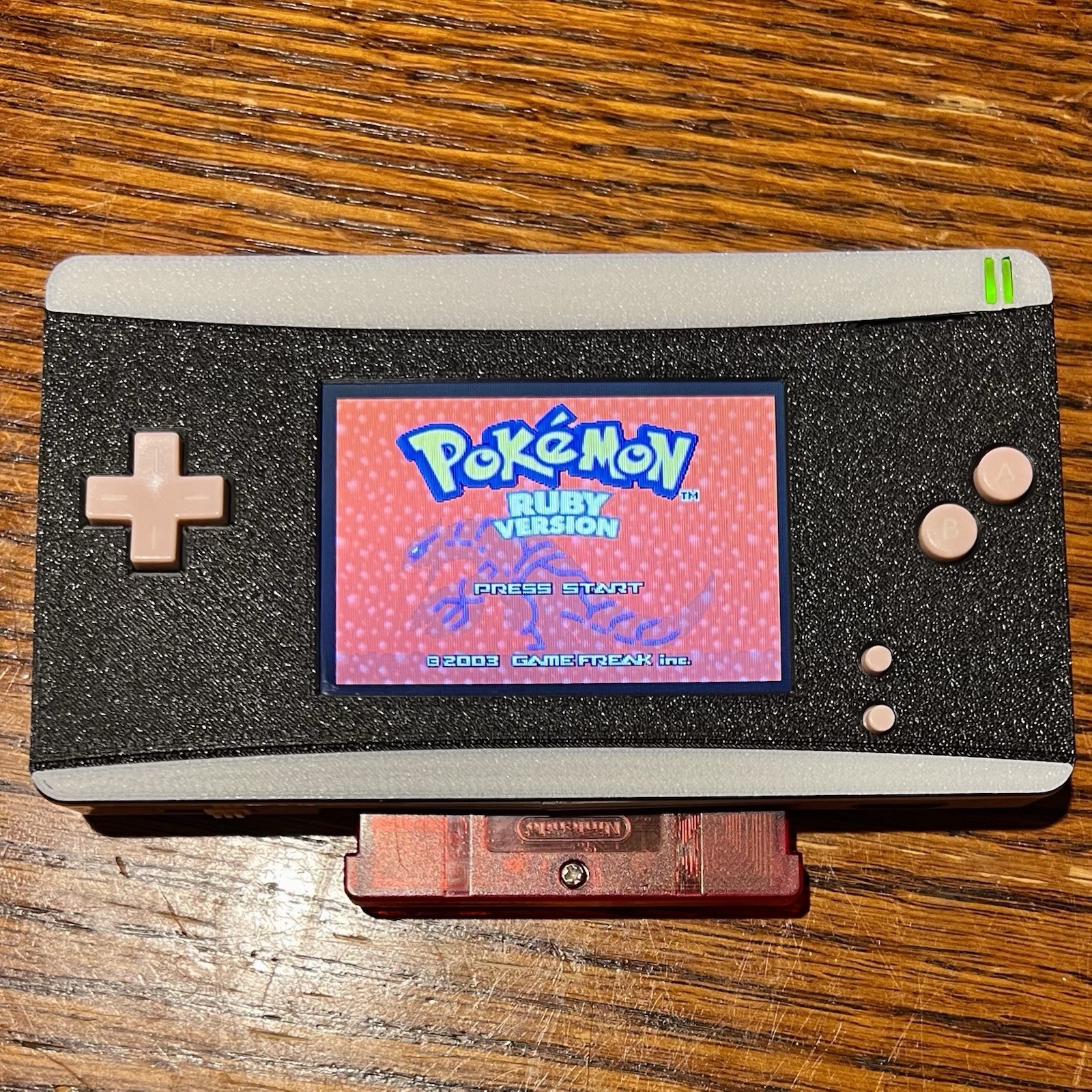 Custom Nintendo Gameboy Macro Handheld GBA Console DS Lite Mod – Pink White