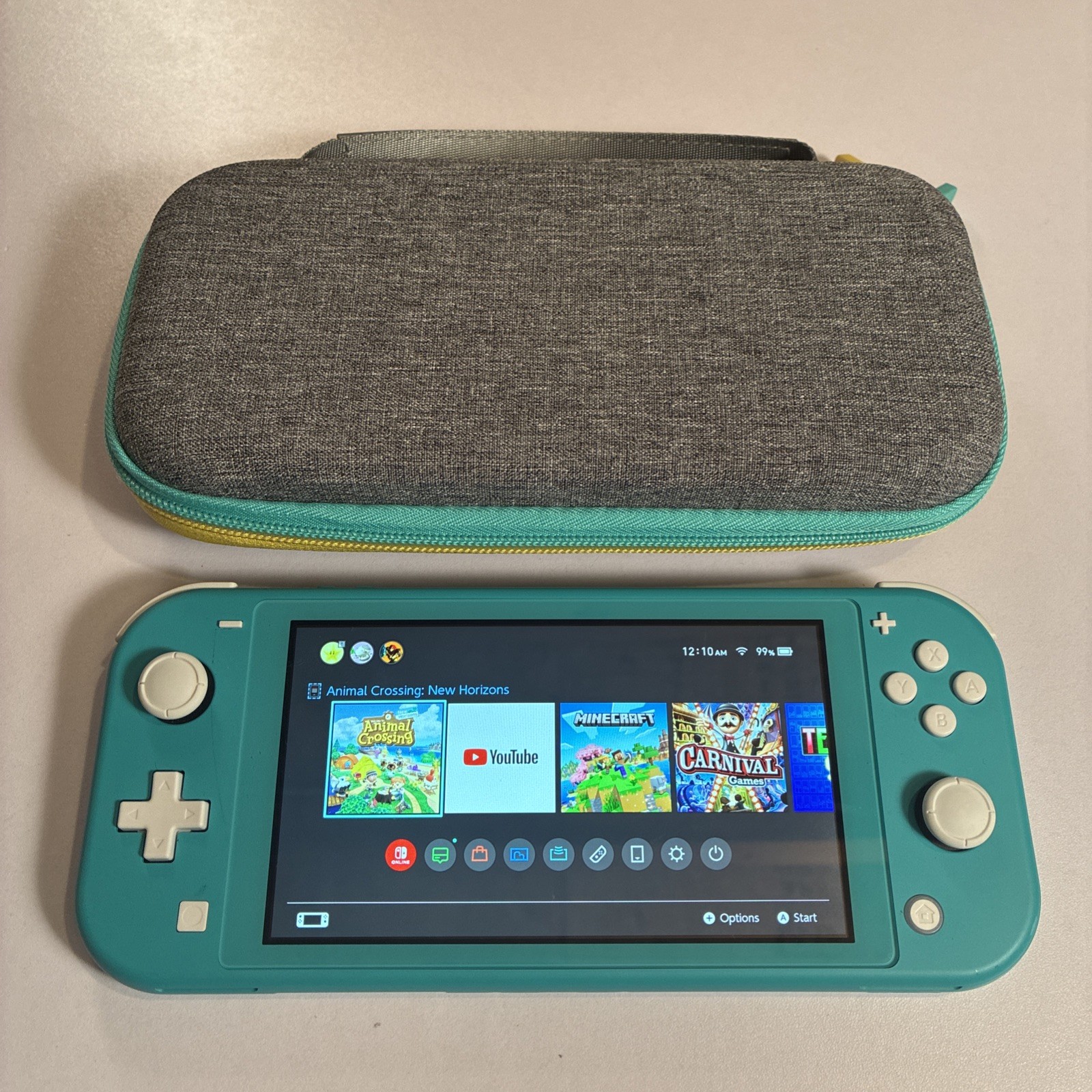 Nintendo Switch Lite Turquoise 32GB Handheld Console HDH-001 With Case