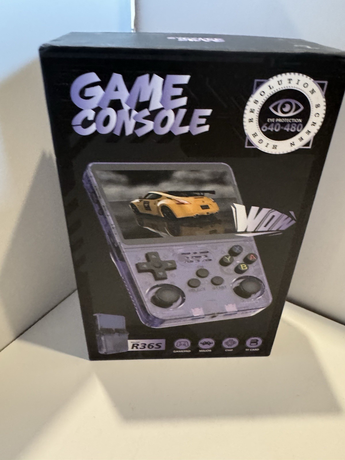 R36S Open Source Handheld Game Console, 3.5″ IPS Screen, 640×480, Orange