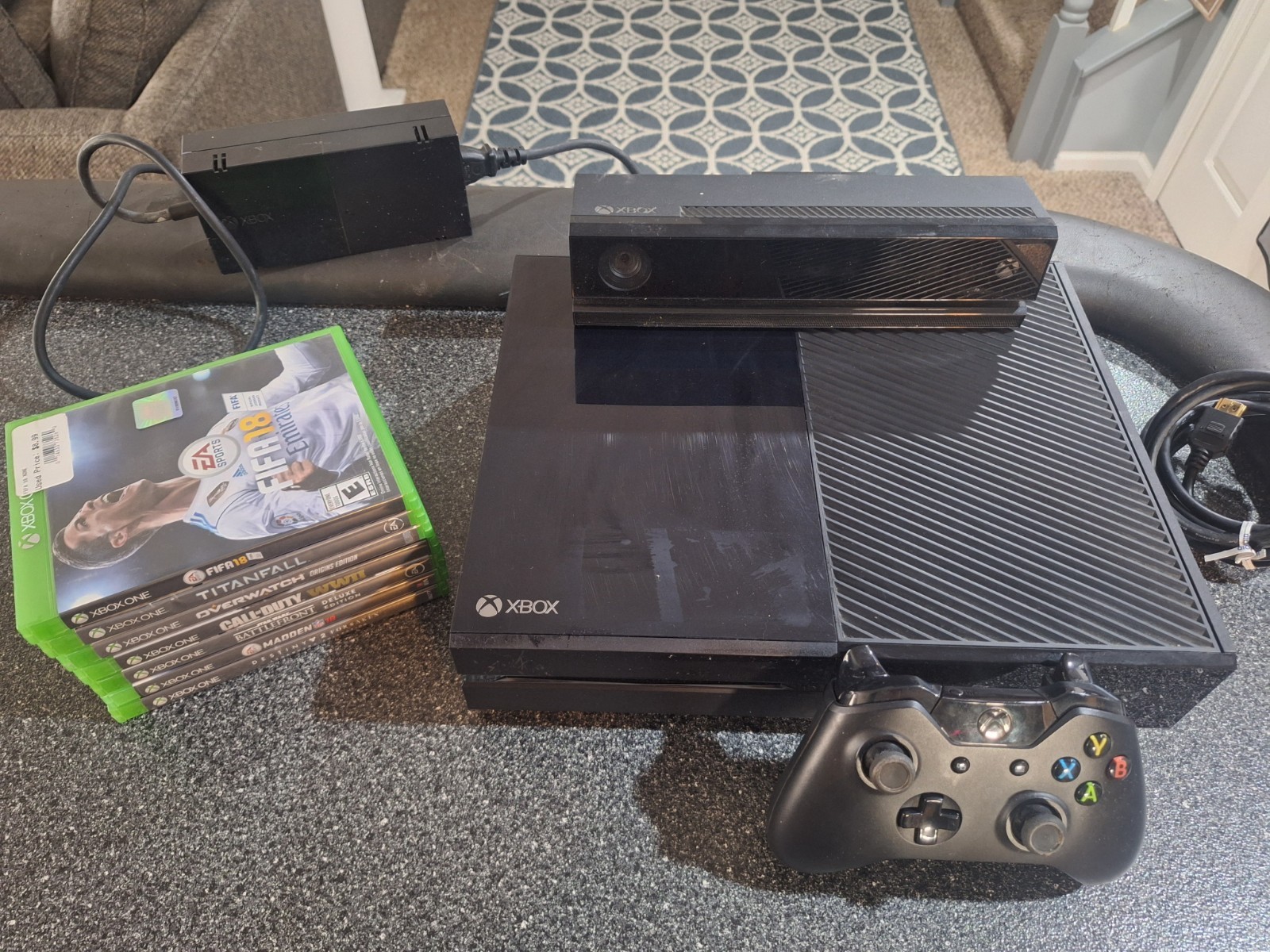 MICROSOFT Xbox One 1540 500GB Bundle Kinect Contoller Games TESTED WORKING