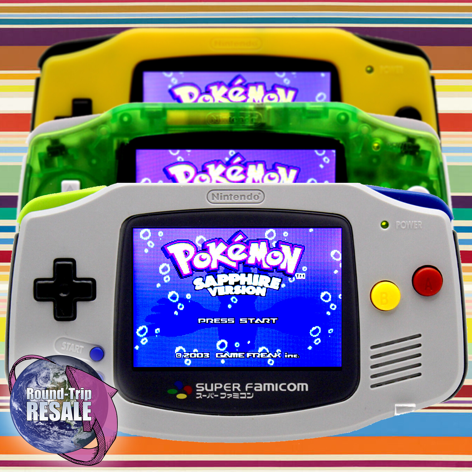 Gameboy Advance Laminated Backlit V5 IPS LCD Screen GBA Game Boy Nintendo Custom