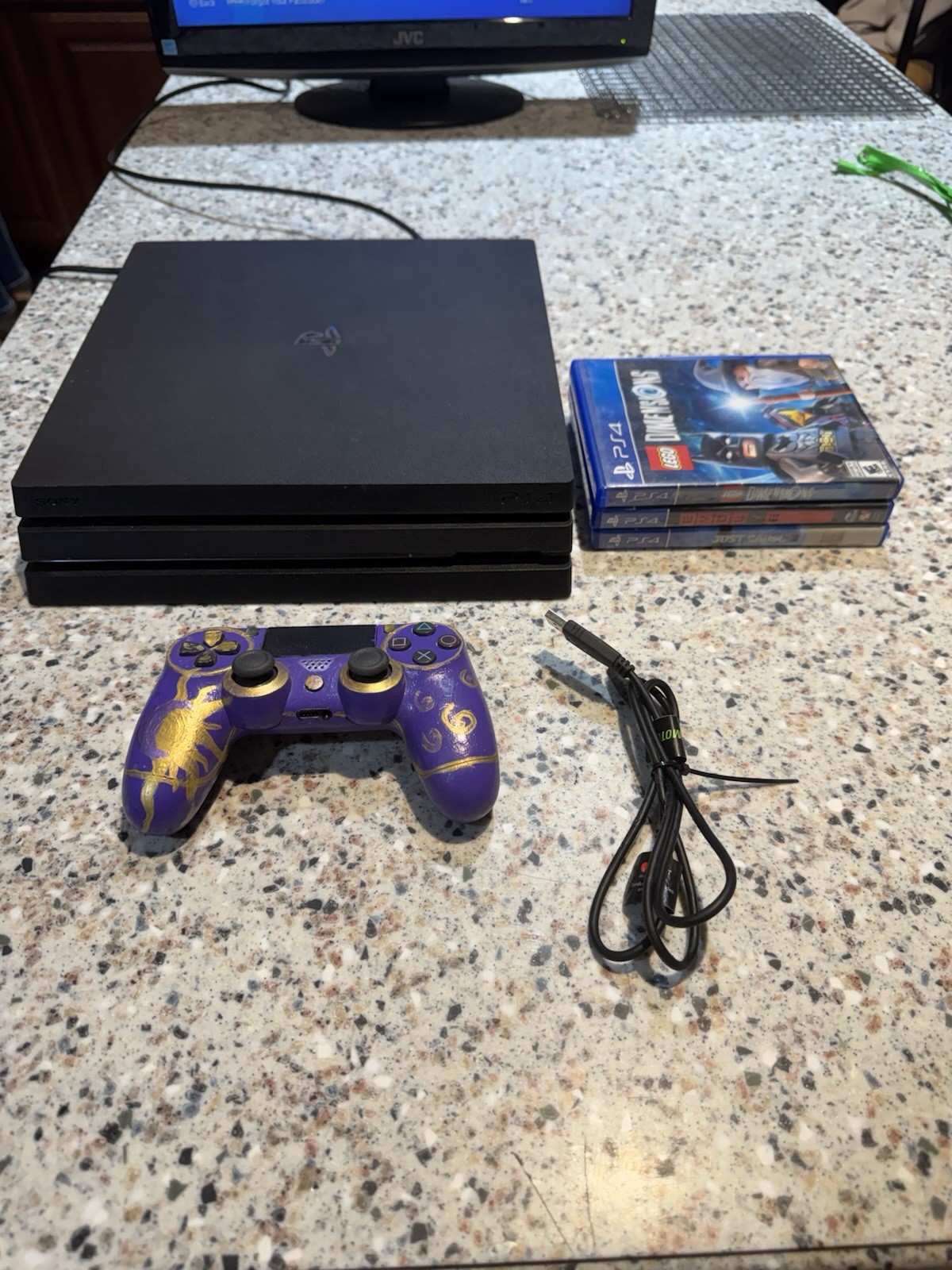 Sony PlayStation 4 Pro 1TB Game Console W/3 Games And Controller Tested