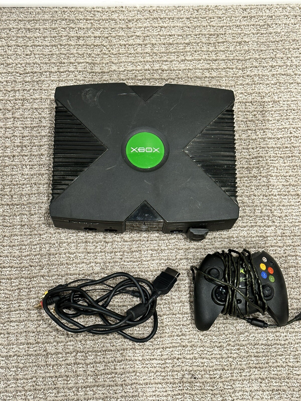 Microsoft Black Video Game Console – 1 Controller – DVD (no Remote)