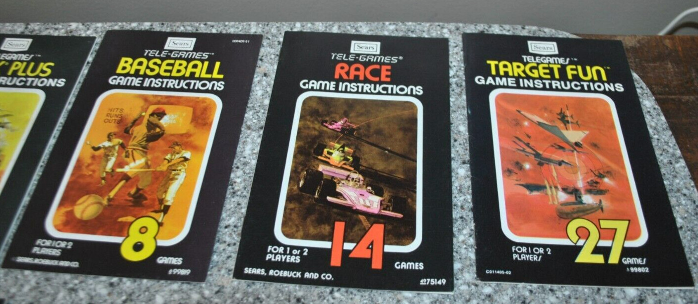 10 – Sears Tele-Games Atari Game Instructions for Various Games+more