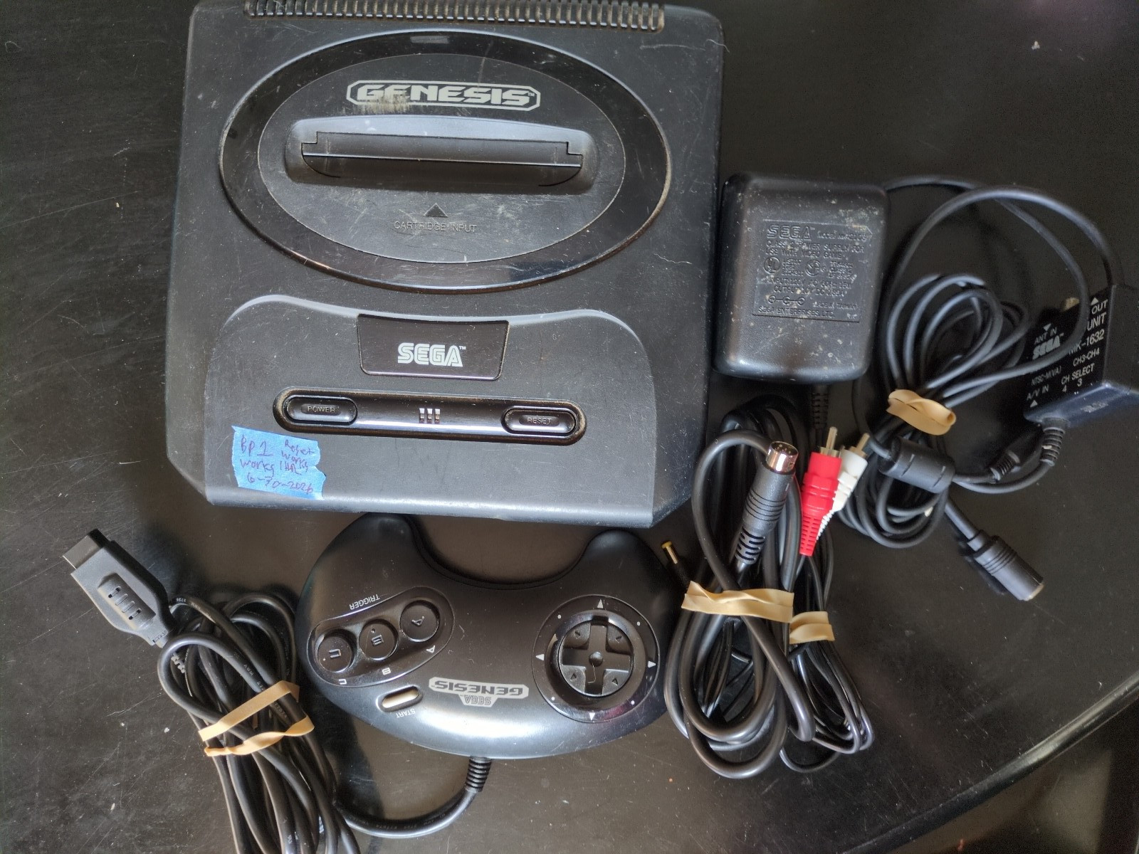 SEGA Genesis Model 2 Console Bundle AV, RF, AC, Controller, Tested for One Hour!