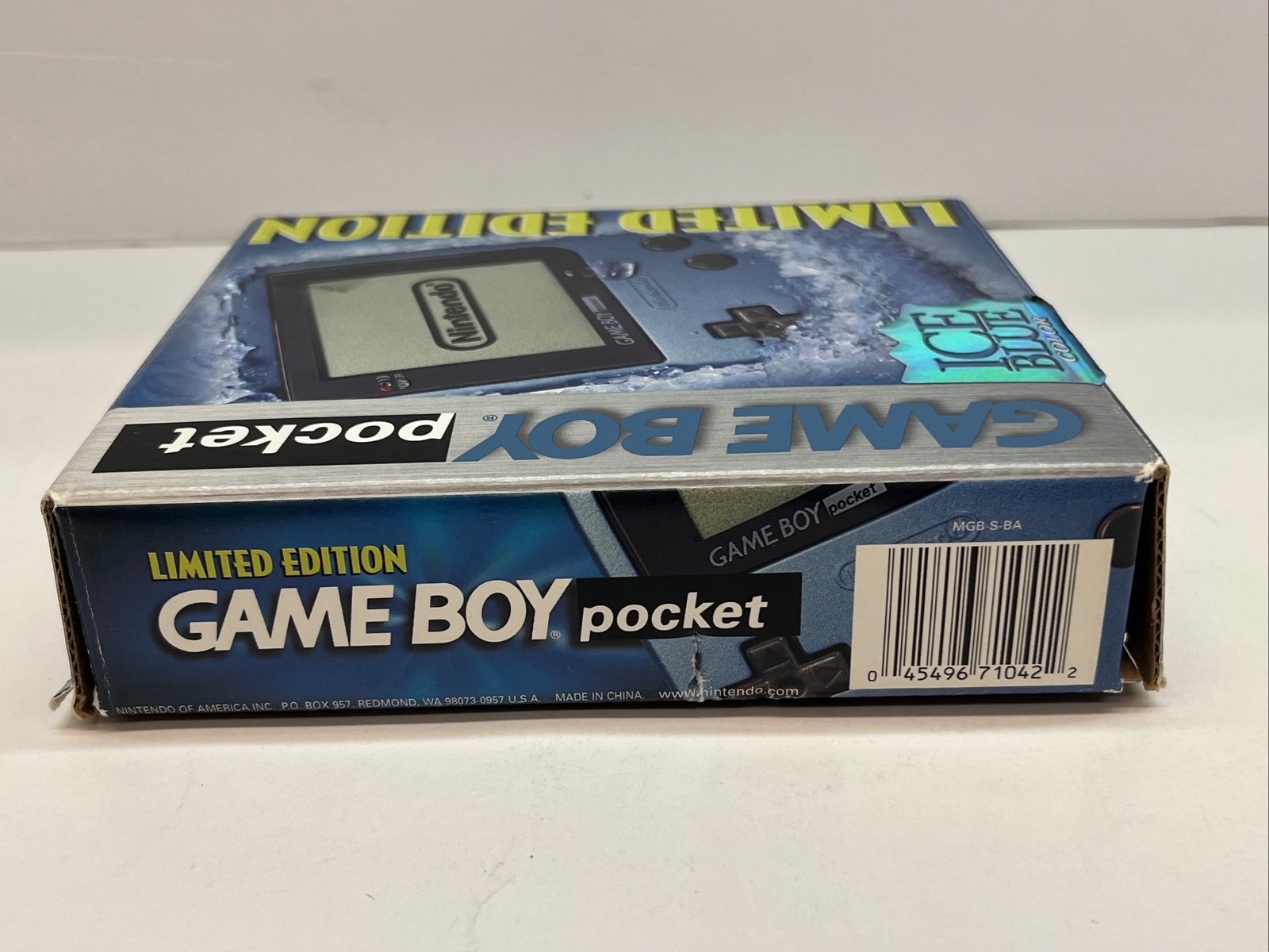 Game Boy Pocket Ice Blue Limited Edition W/ Box Manual Complete CIB (FAST SHIP!)