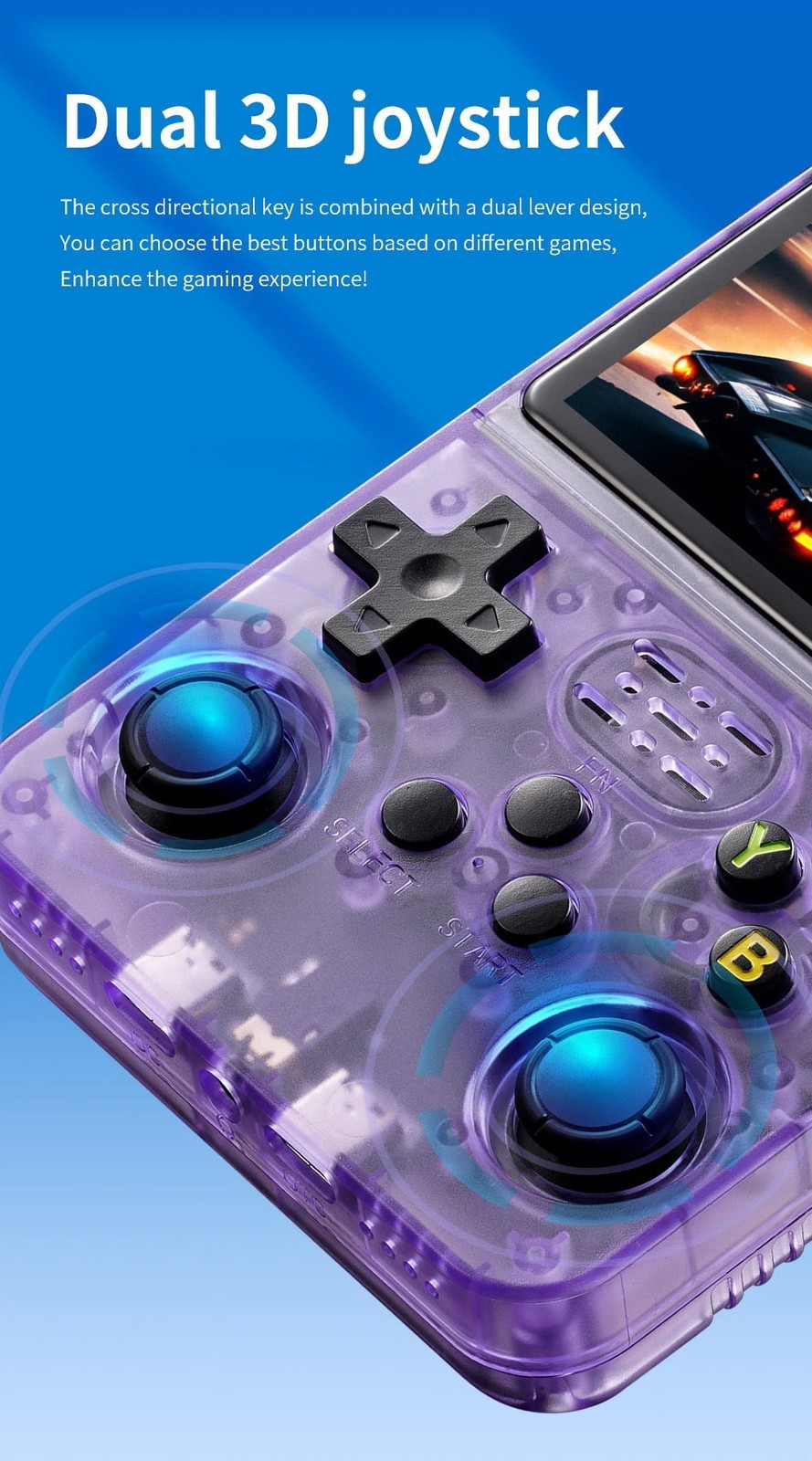 Handheld VideoGame Console R36S Retro 20000 Games 3.5 InchIPS Scree,128GB