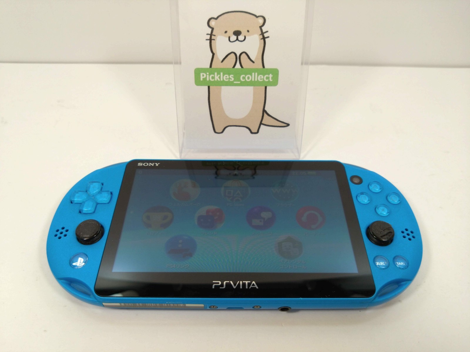 Sony PS Vita Aqua Blue PCH-2000 ZA23 Console only Wi-Fi PSV Slim Tested 0528K