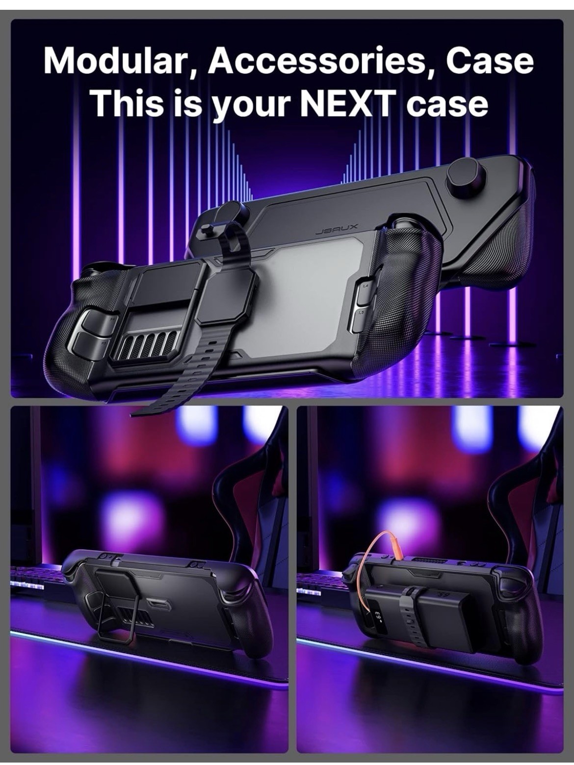 JSAUX PC0104 ModCase Compatible with Steam Deck, Steam Deck Case Comprehensive