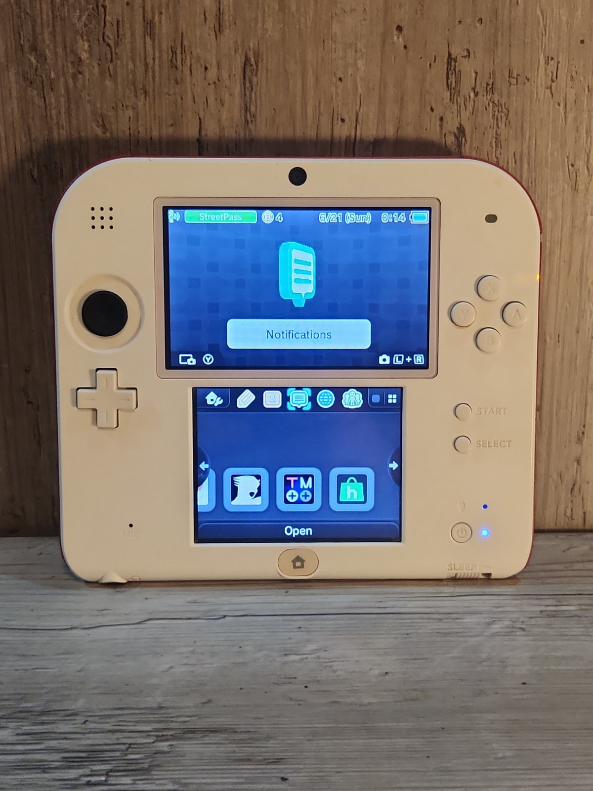 Nintendo 2DS Launch Edition 64GB White & Red Handheld Ready To Play With Charger