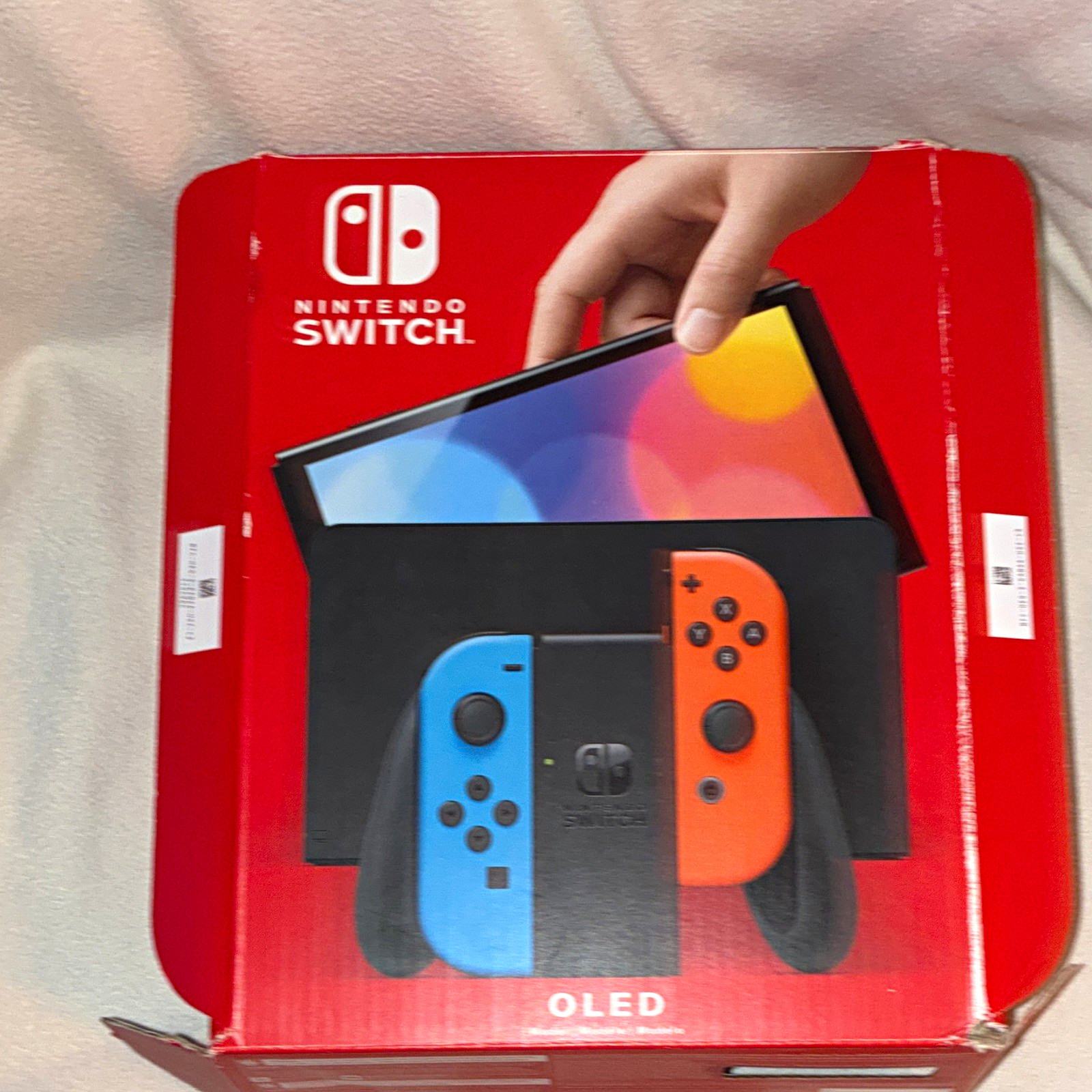 Nintendo Switch OLED Model 64GB Console Neon Red/Blue Joy-Con Dock Smash Bros