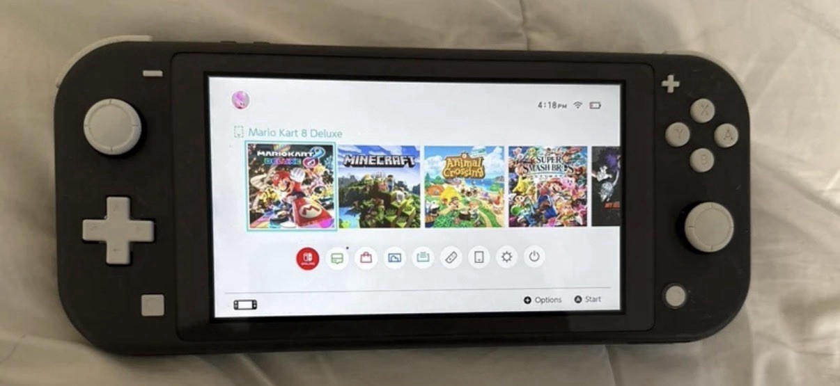 Nintendo Switch Lite Gray with Neon Red & Blue Joy-Con Controllers