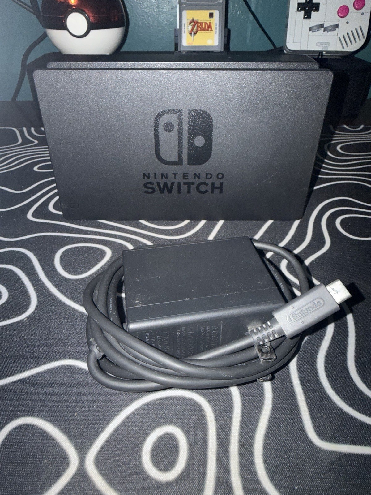 USED Nintendo Switch Gray w/ Dock, Joy-Cons, Joy-Con Grip, and Wrist Straps