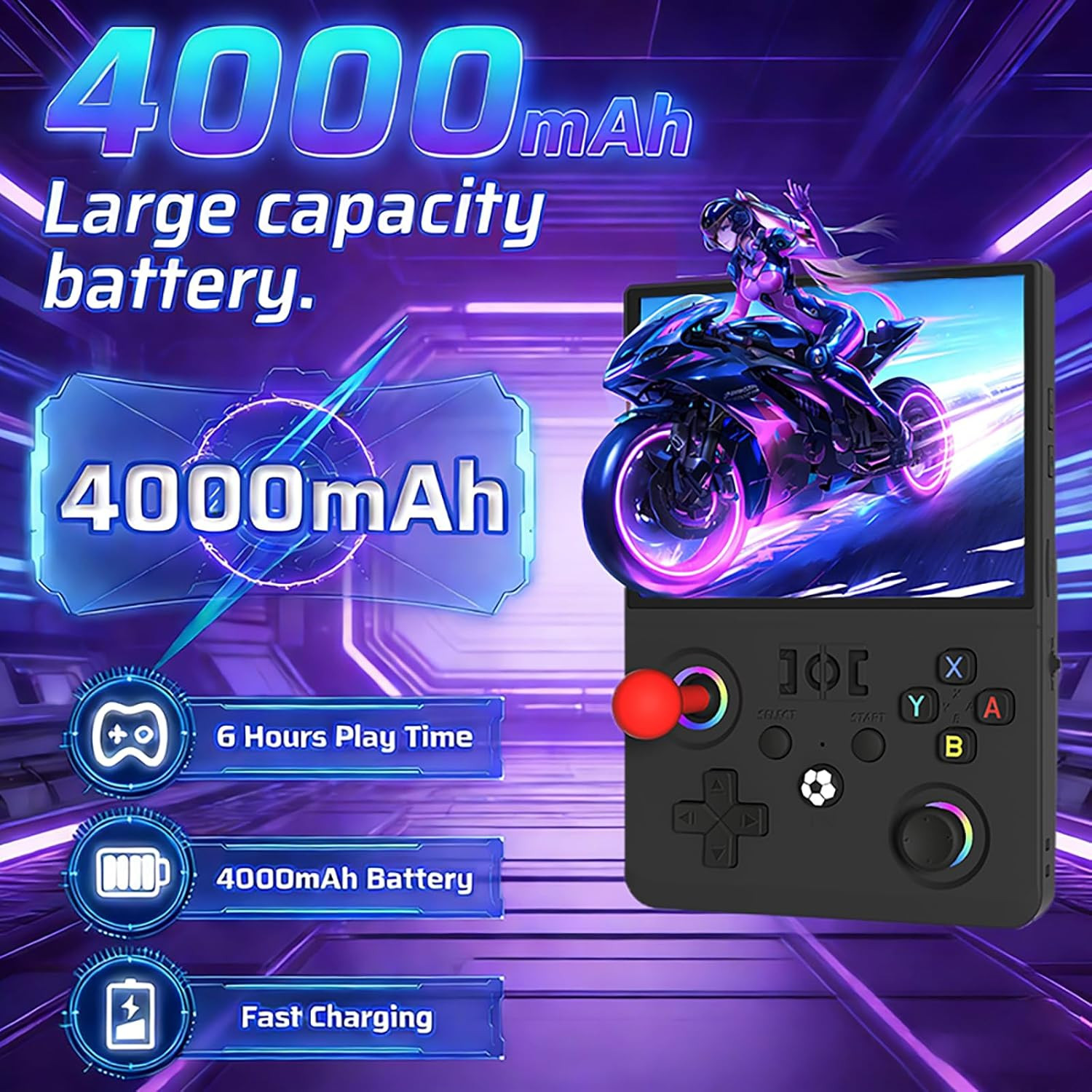 R36MAX 2 Retro Handheld Game Console, 4.5 Inch IPS HD Screen Portable Retro Game