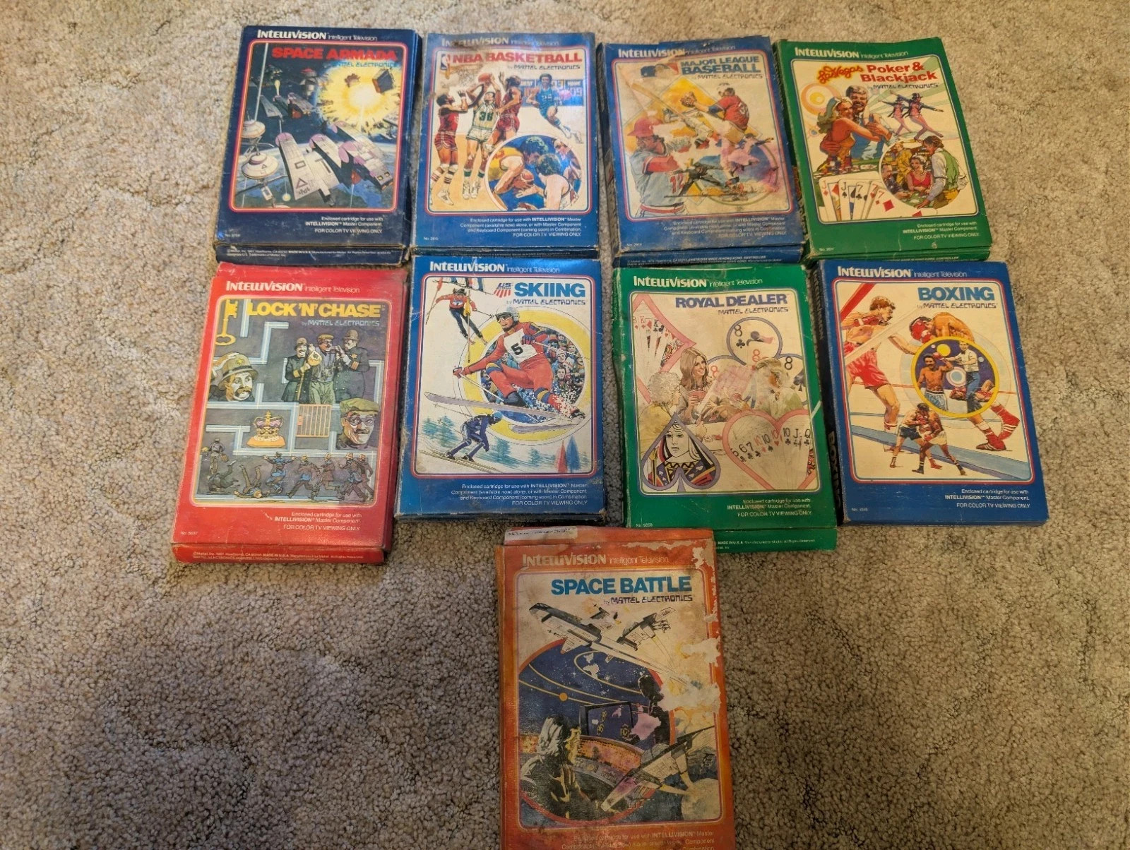 Intellivision Console W/ 10 GAMES, Pitfall CIB Works, BUT READ SEE VIDEO! AS IS