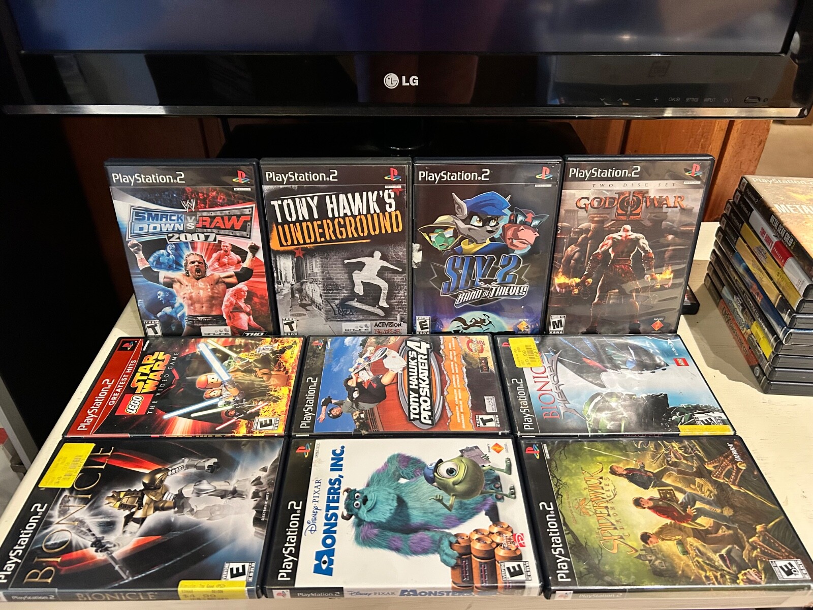 Sony Playstation 2 Fat Console PS2 SCPH-30001 w/ Box/Controllers/Wires/28 Games