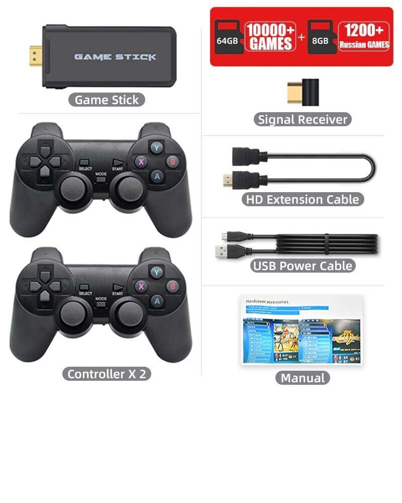Classic game wireless console HappyJoe Y3 Lite 10000 Games + 1200 Russian games
