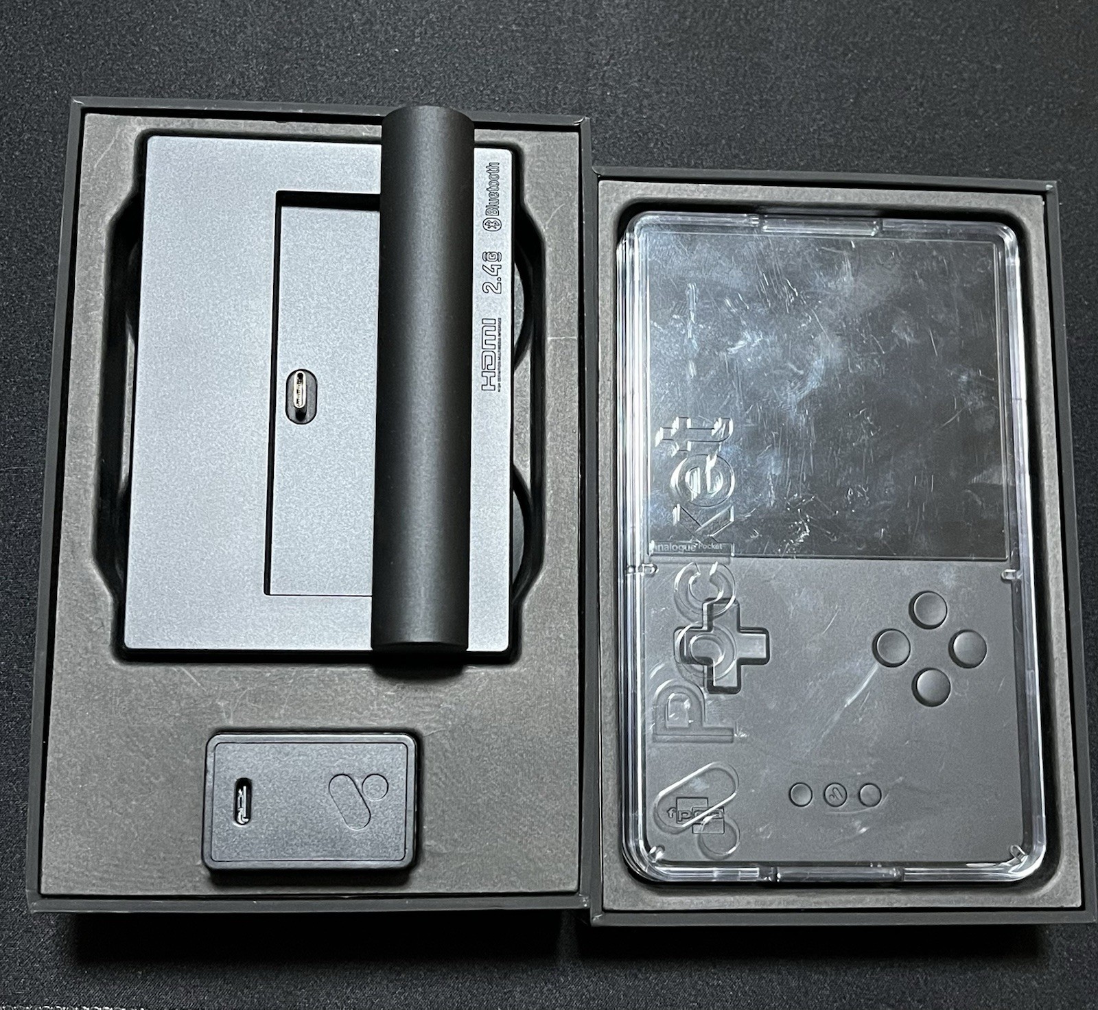 Analogue Pocket Black With Dock, 32gb Sd Card, Case, Original Boxes And Cables