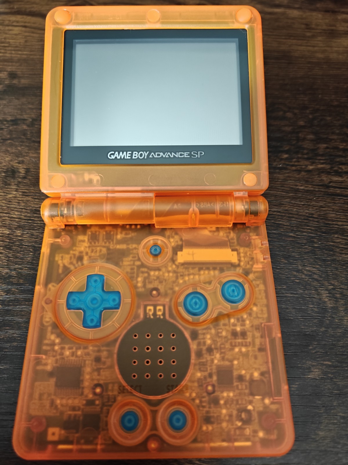 Nintendo Game Boy Advance SP AGS 001 Clear *Clear Orange* Very Clean GBA SP*