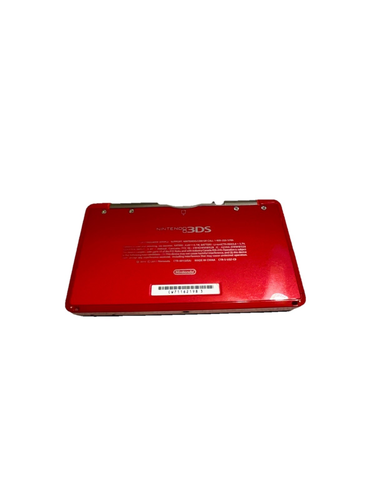 Nintendo 3DS System – Flame Red (Comes With Case, Stylus and Charger)