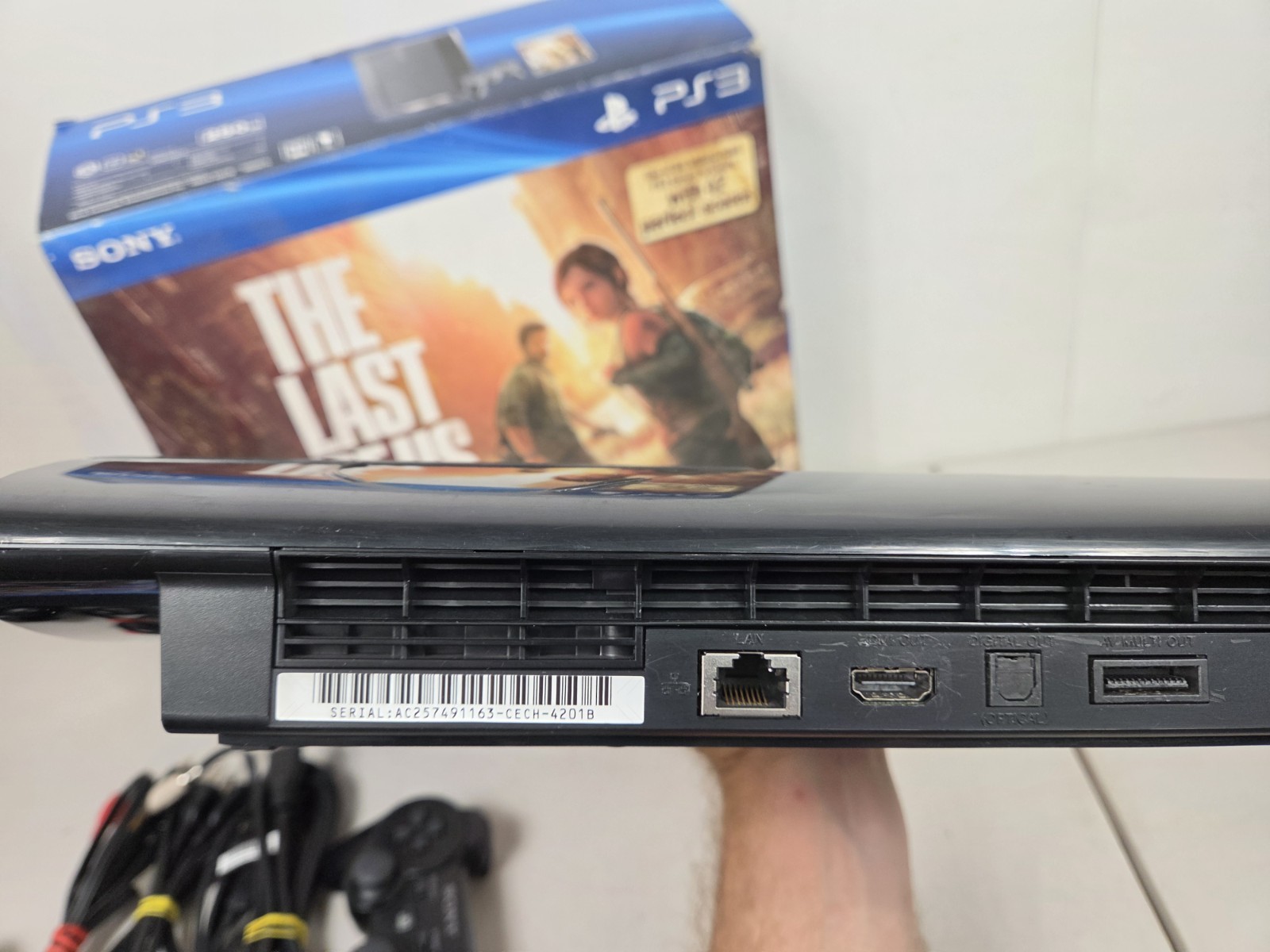 Sony PS3 Slim 250gb The Last Of Us Edition Console with Box + 2 Controllers