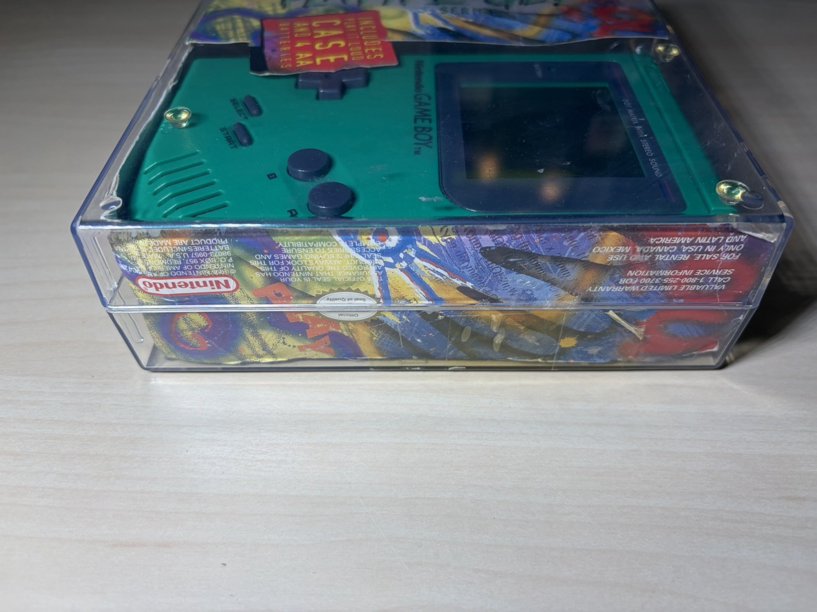 Nintendo GameBoy Green Play It Loud Edition Complete Original Working Mint Cond