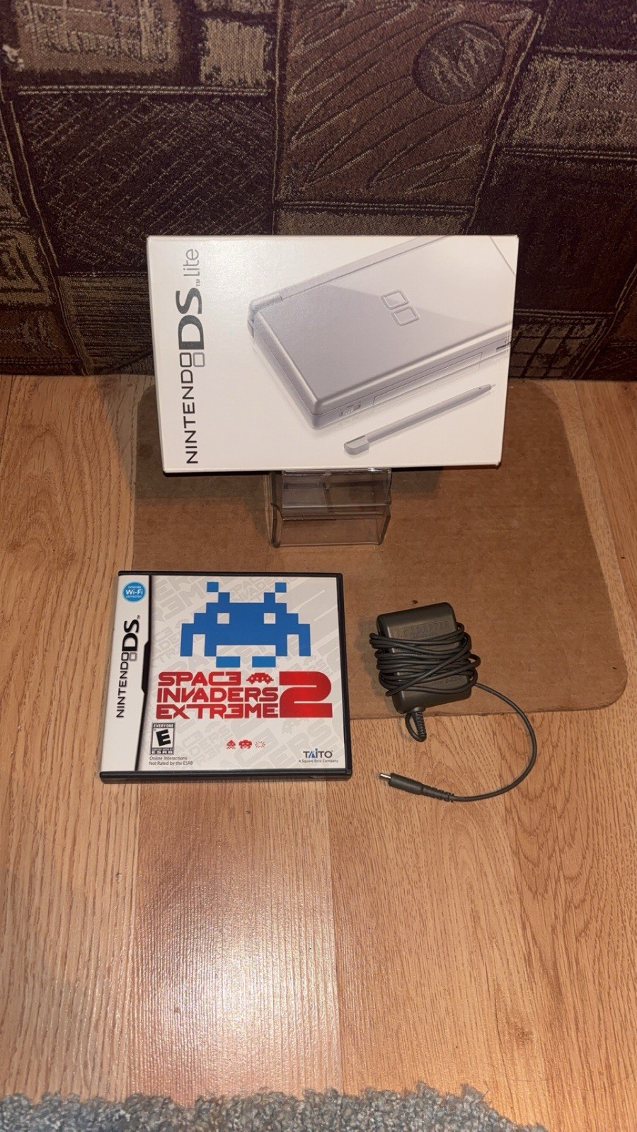Nintendo DS Lite Launch Edition Silver Handheld System Open Box Mint Console CIB