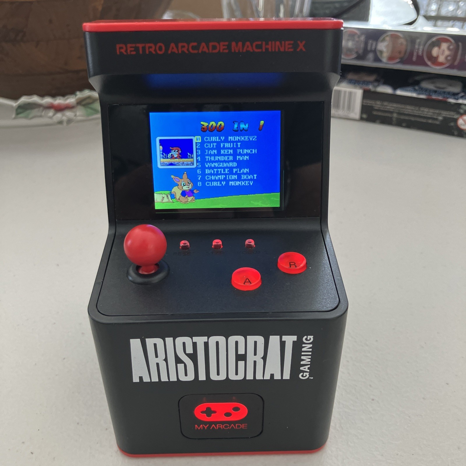My Arcade Retro Machine X Mini Game Cabinet 300 Games DGUN-2593 Aristocrat Logo