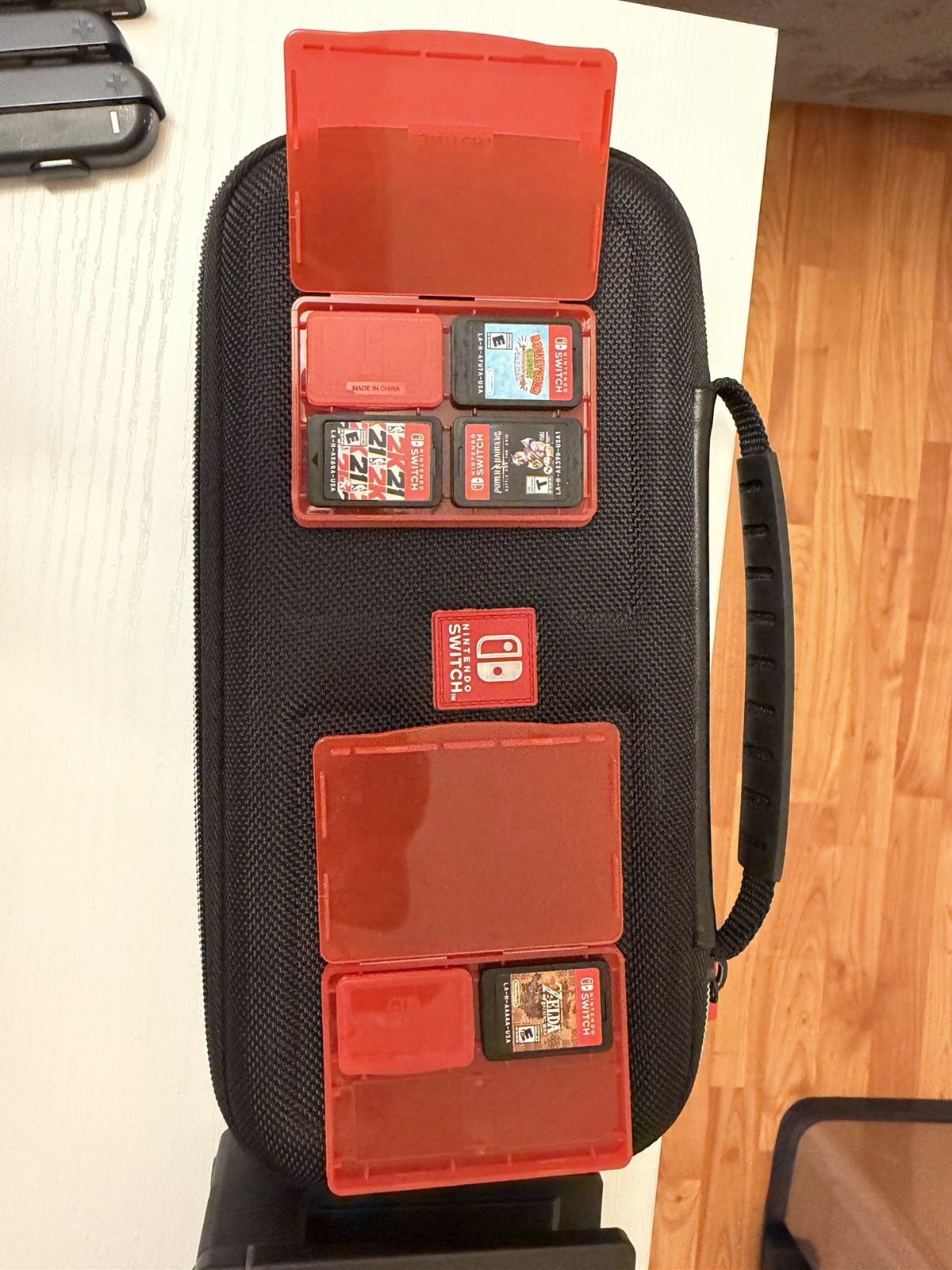 Nintendo Switch Console Red Blue Green Joy-Con Dock Charger Carrying Case