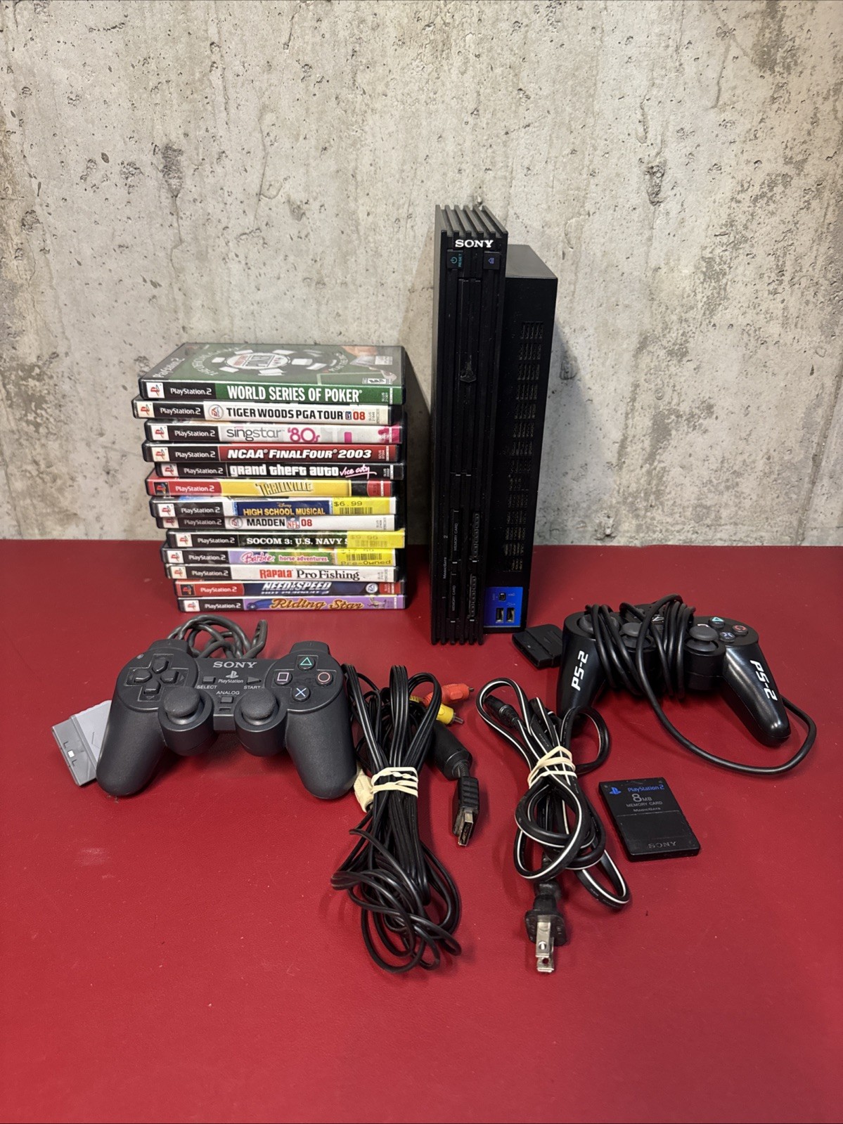Sony PlayStation 2 Fat Console SCPH-30001/n- 13 Games , Controllers