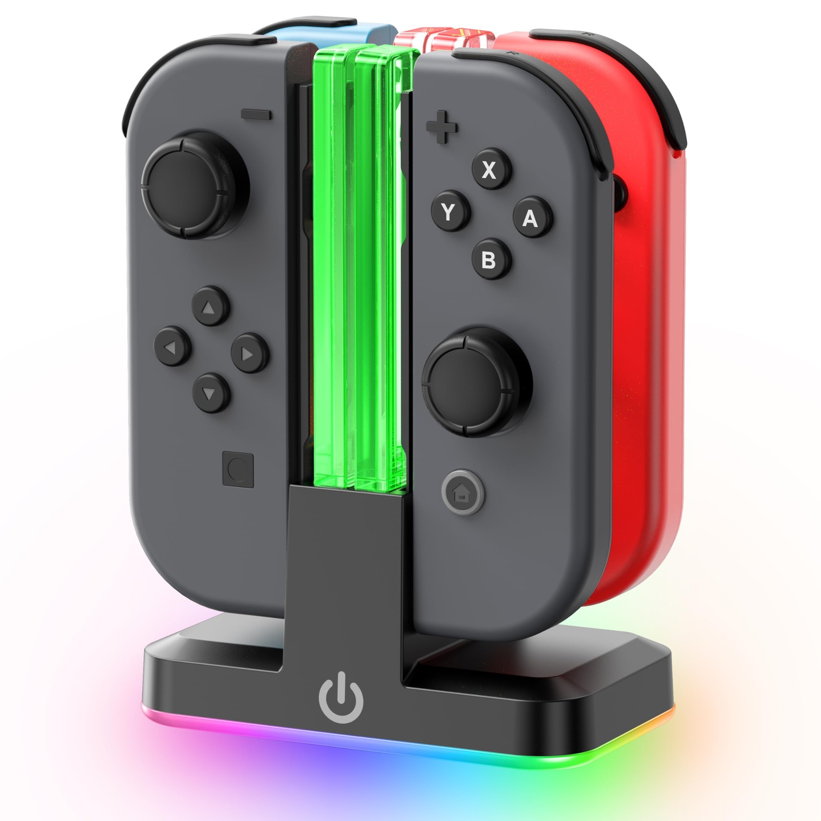 Switch Joycon Charger for SW 1 Model with 9 RGB Light Modes, Switch Controlle…