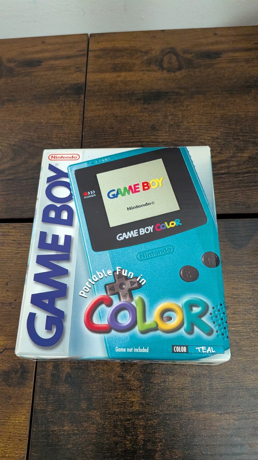 Authentic Nintendo Game Boy Color Teal EMPTY Box, Box and manual Only NO CONSOLE