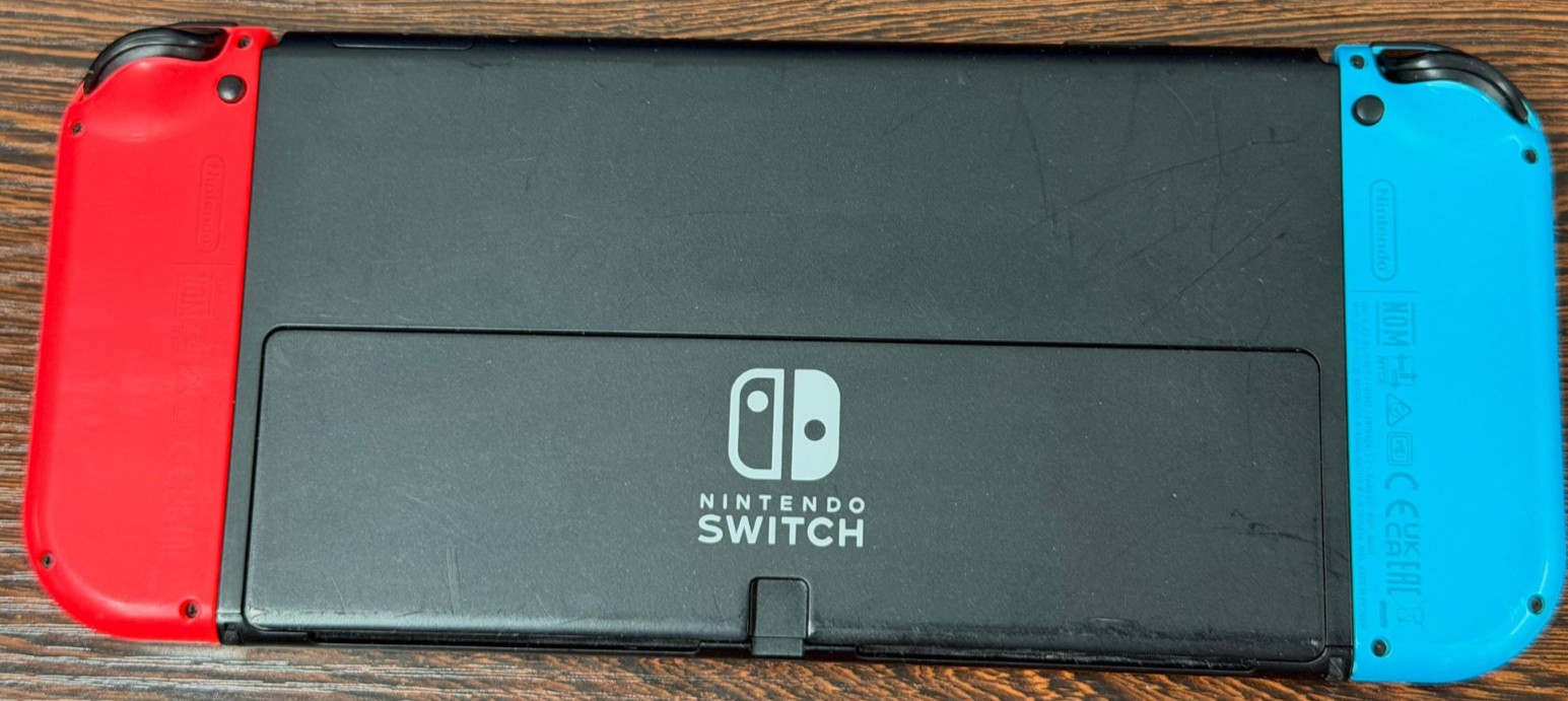 Nintendo Switch OLED Model Handheld Console – 64GB – Neon Red Blue – Good Used