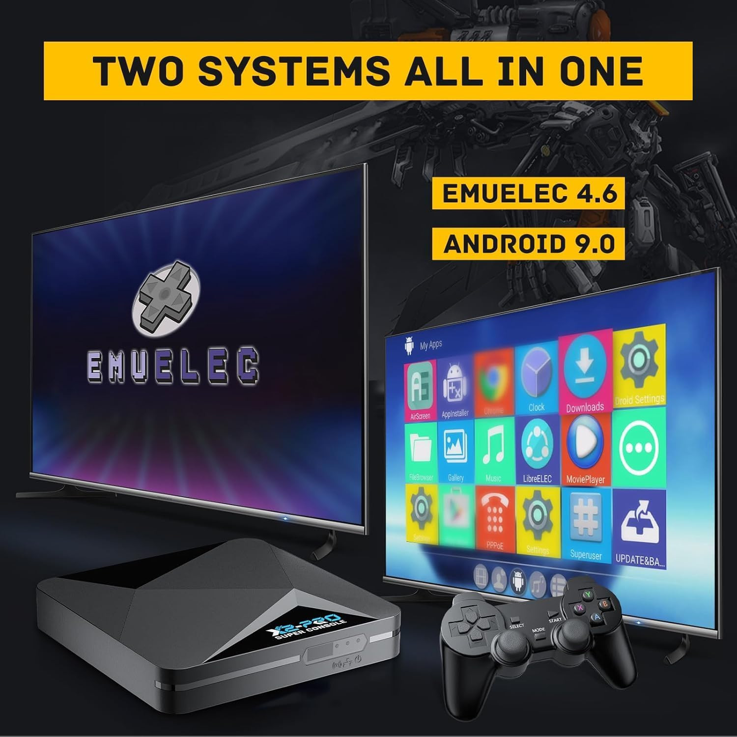 Kinhank Super Console X2 pro,Video Game Console with 37000+Classic Games,4K Retr