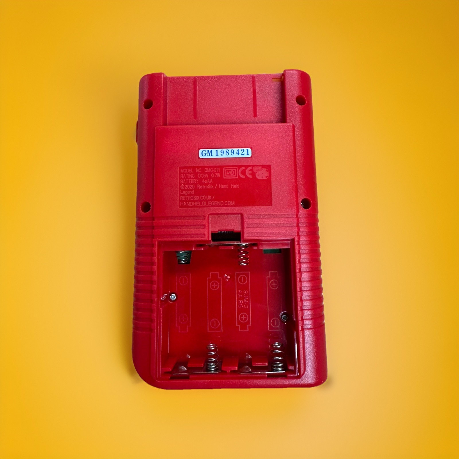 Restored Nintendo Game Boy (Grade A, Red/Gold, DMG-01) – cleaned, tested, fun!