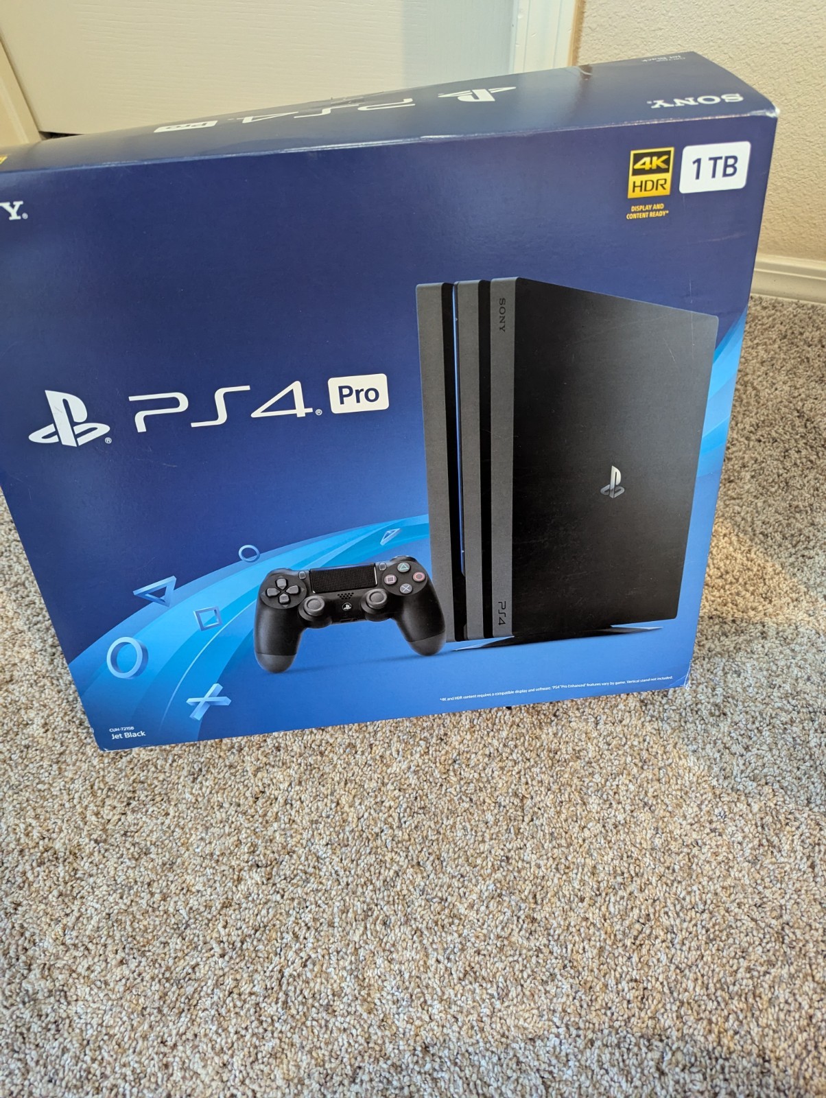 Sony PlayStation 4 Pro, 1TB Console, Black, Complete in box, PS4