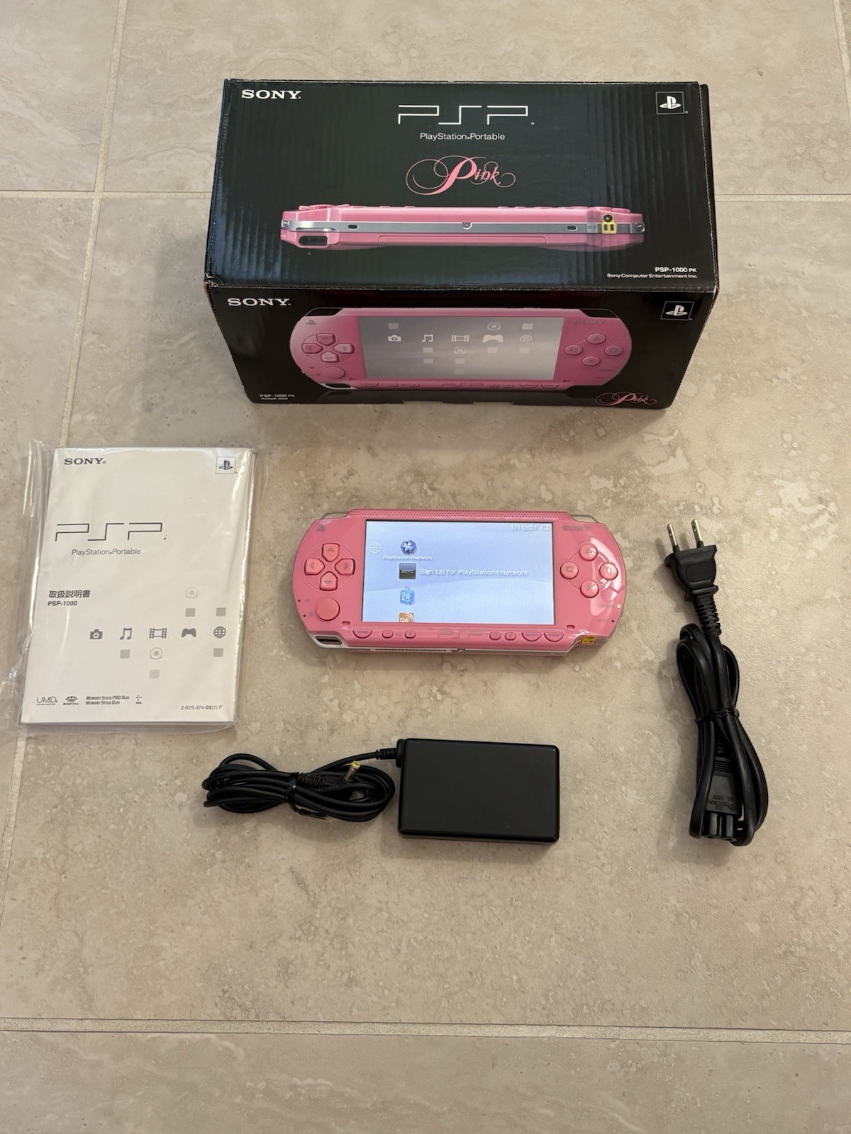 Sony PSP-1000 Console Pink in Box Region free – Very Good