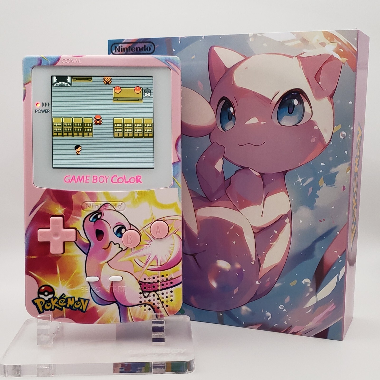 Laminated OLED Screen – Mew Game Boy Color w/ Case – New Speaker, Recapped