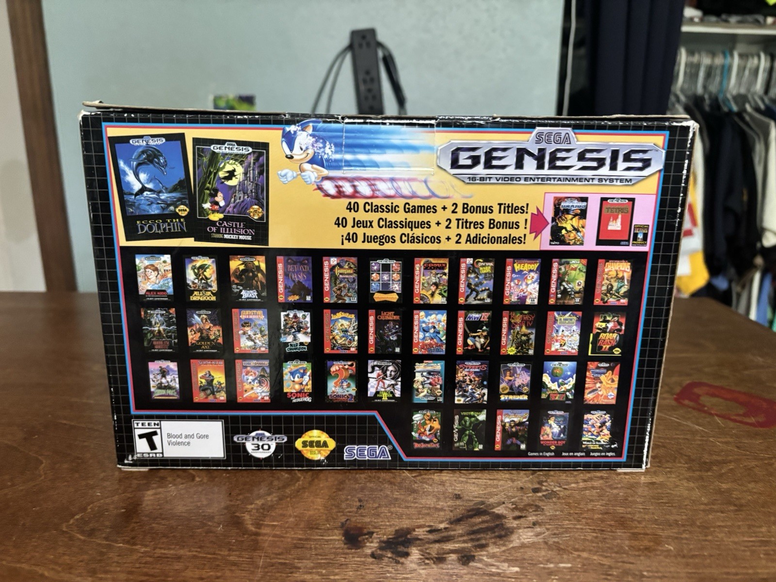 SEGA Genesis Mini Microconsole Black 2 Wired Controllers HDMI USB Power
