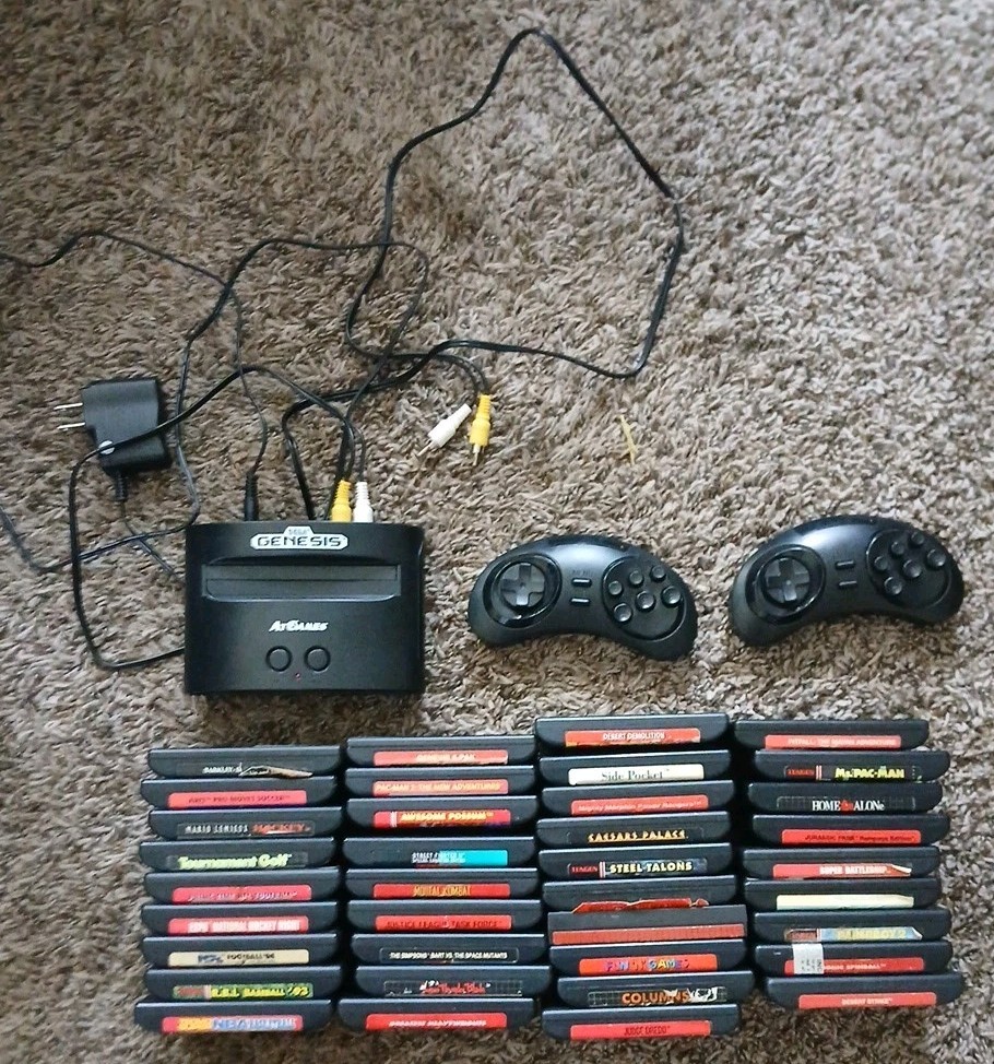 AtGames Sega Genesis Classic Mini Game Console w/ 80 Built-In Games ++37 More Ga