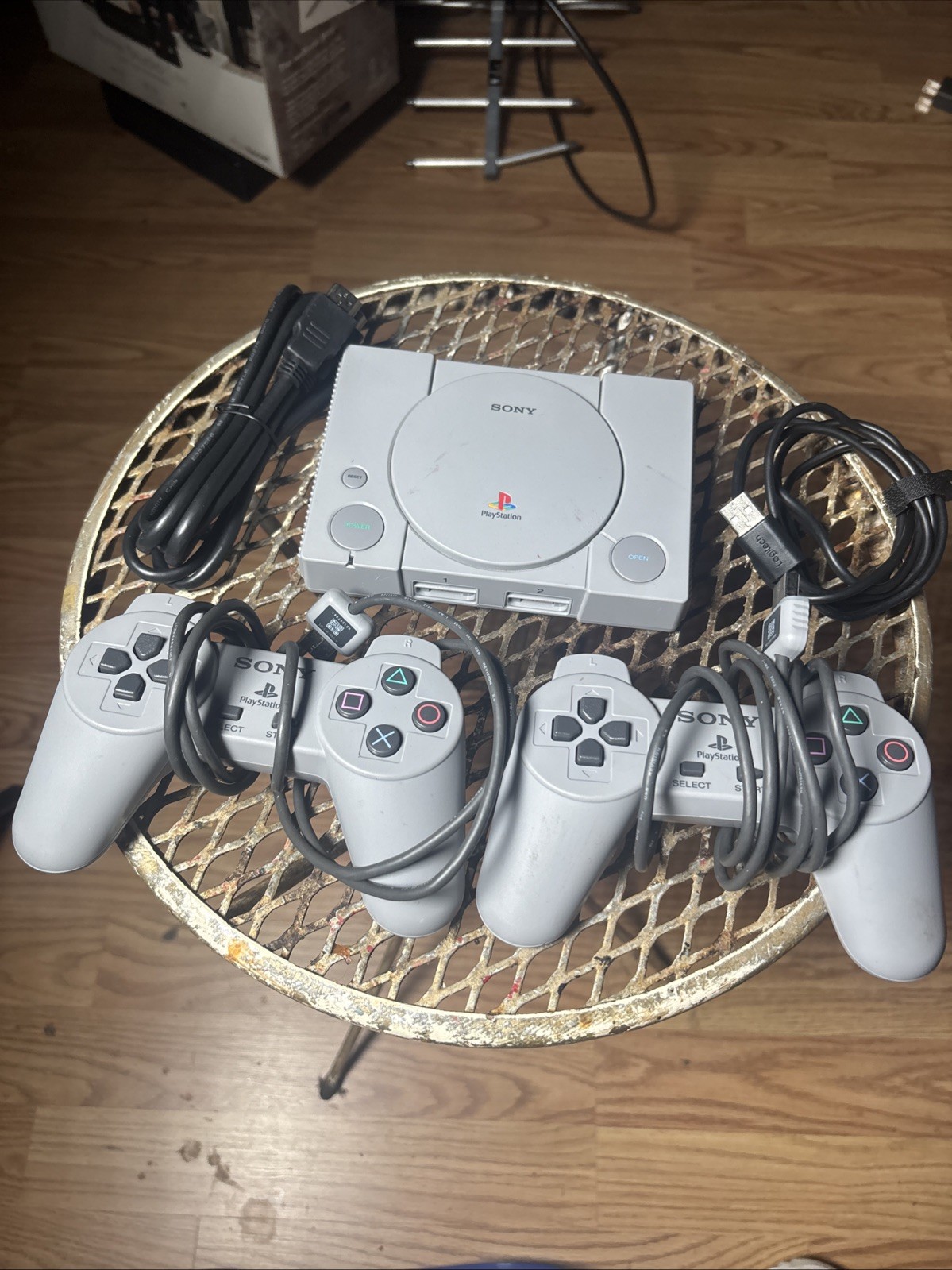 Sony PlayStation PS1 Classic Mini Console SCPH-1000R 2 Controllers Tested Works